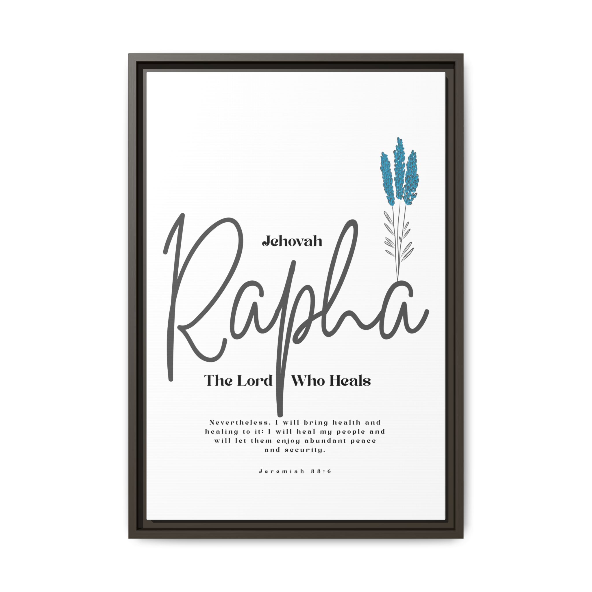 Jehovah Rapha Framed Canvas - The Lord Who Heals- Soothing Multi-Color Scripture Art - Image 41