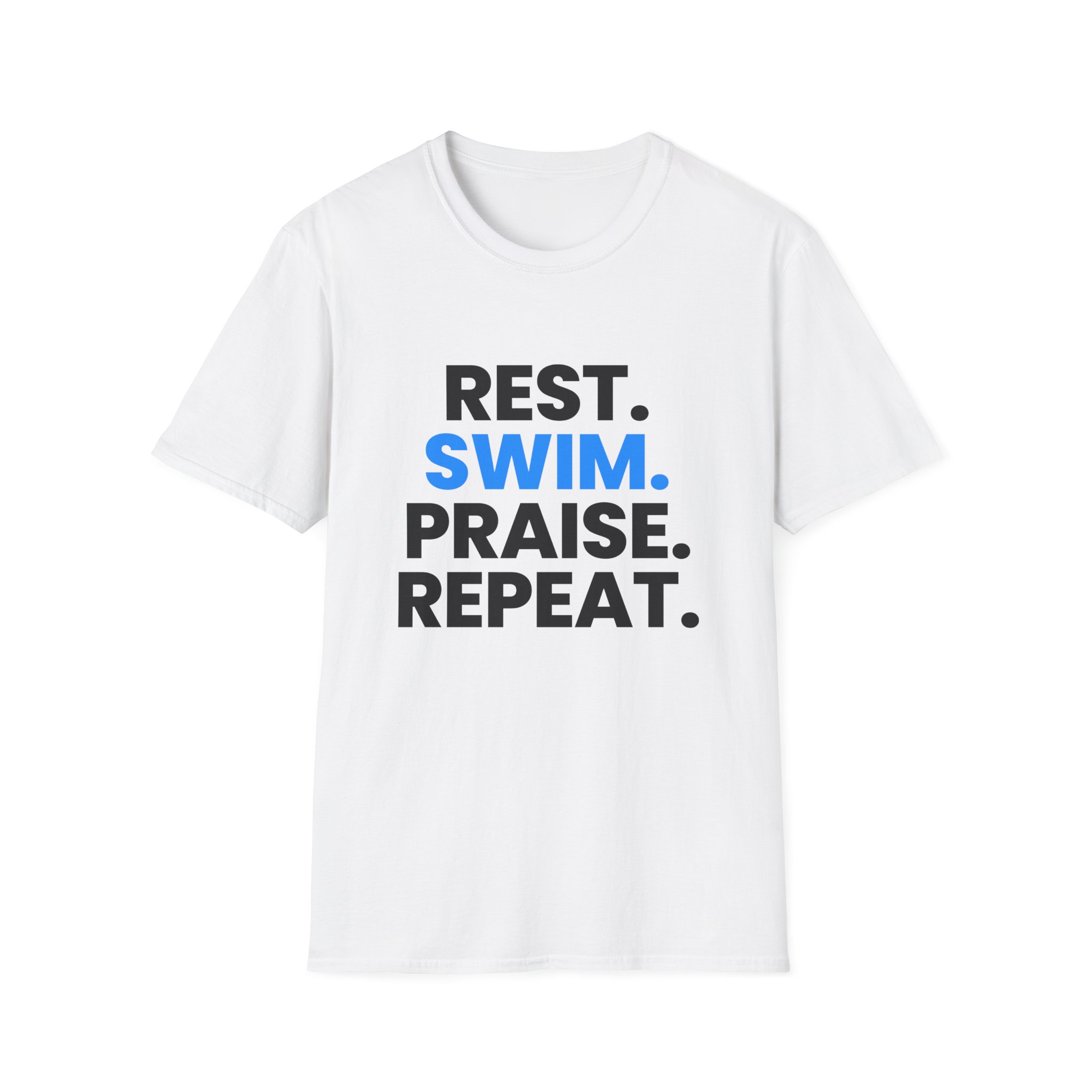 Unisex T-Shirt - 'Rest, Swim, Praise, Repeat' Design, Perfect for Summer Vibes - Image 5