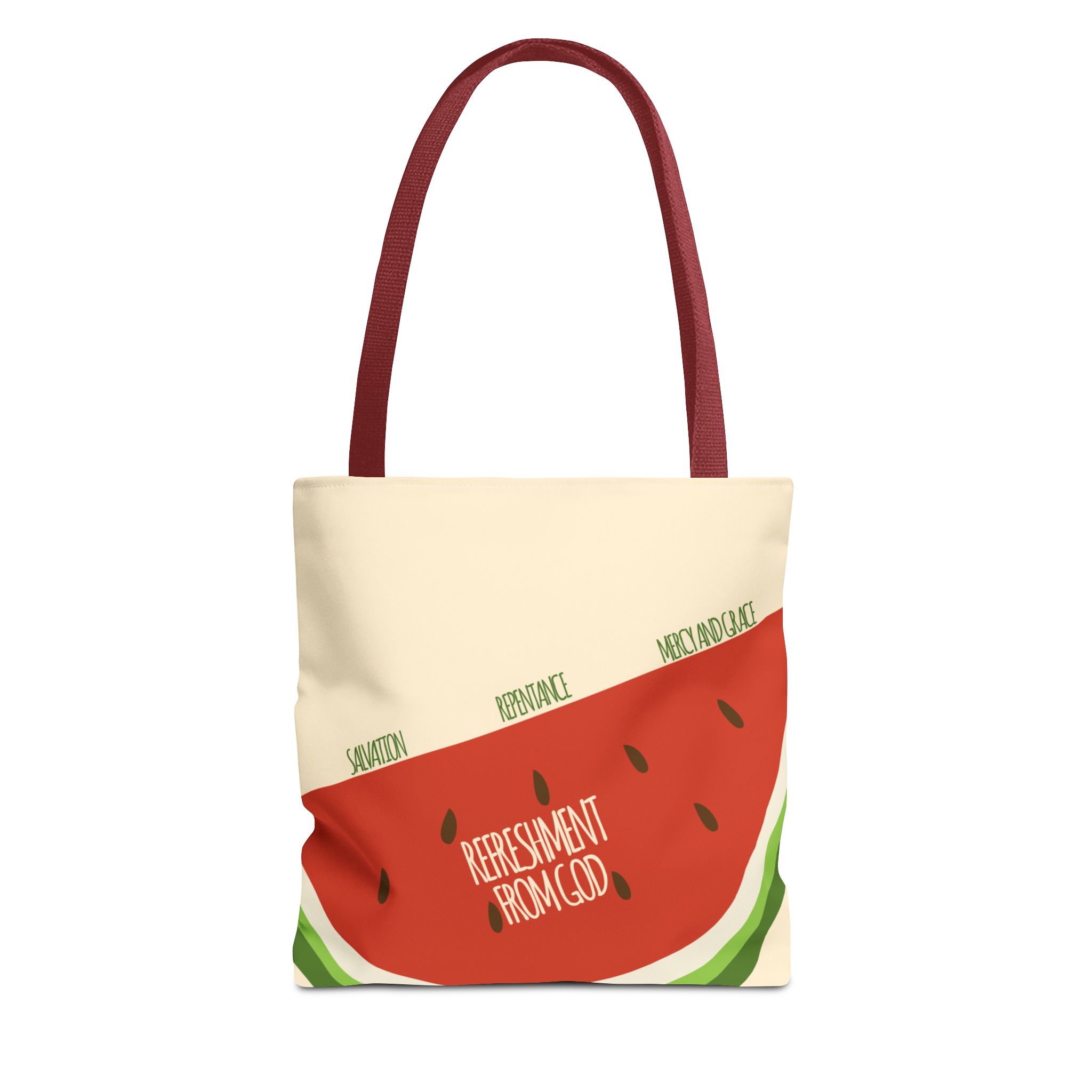 Watermelon Tote Bag - 'Salvation, Repentance, Mercy & Grace' Design, Perfect for Summer - Image 2