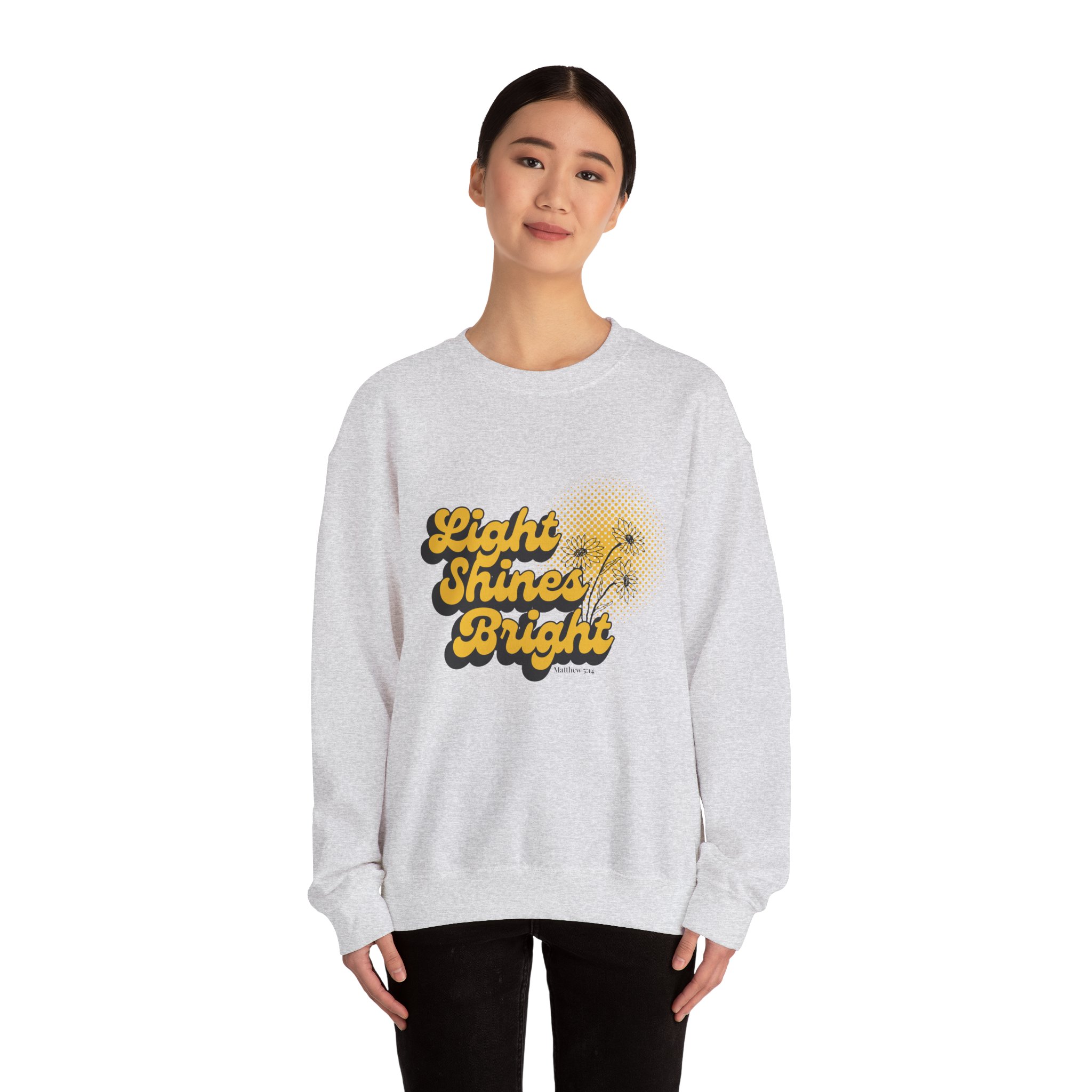 Light Shines Bright, Sweatshirt - Matthew 5:14, Christian Apparel - Image 15