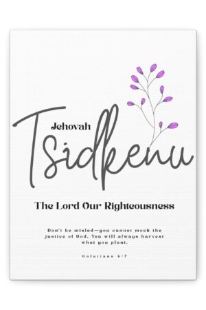 Jehovah Tsidkenu Canvas - 'The Lord Our Righteousness' Minimalist Christian Wall Art