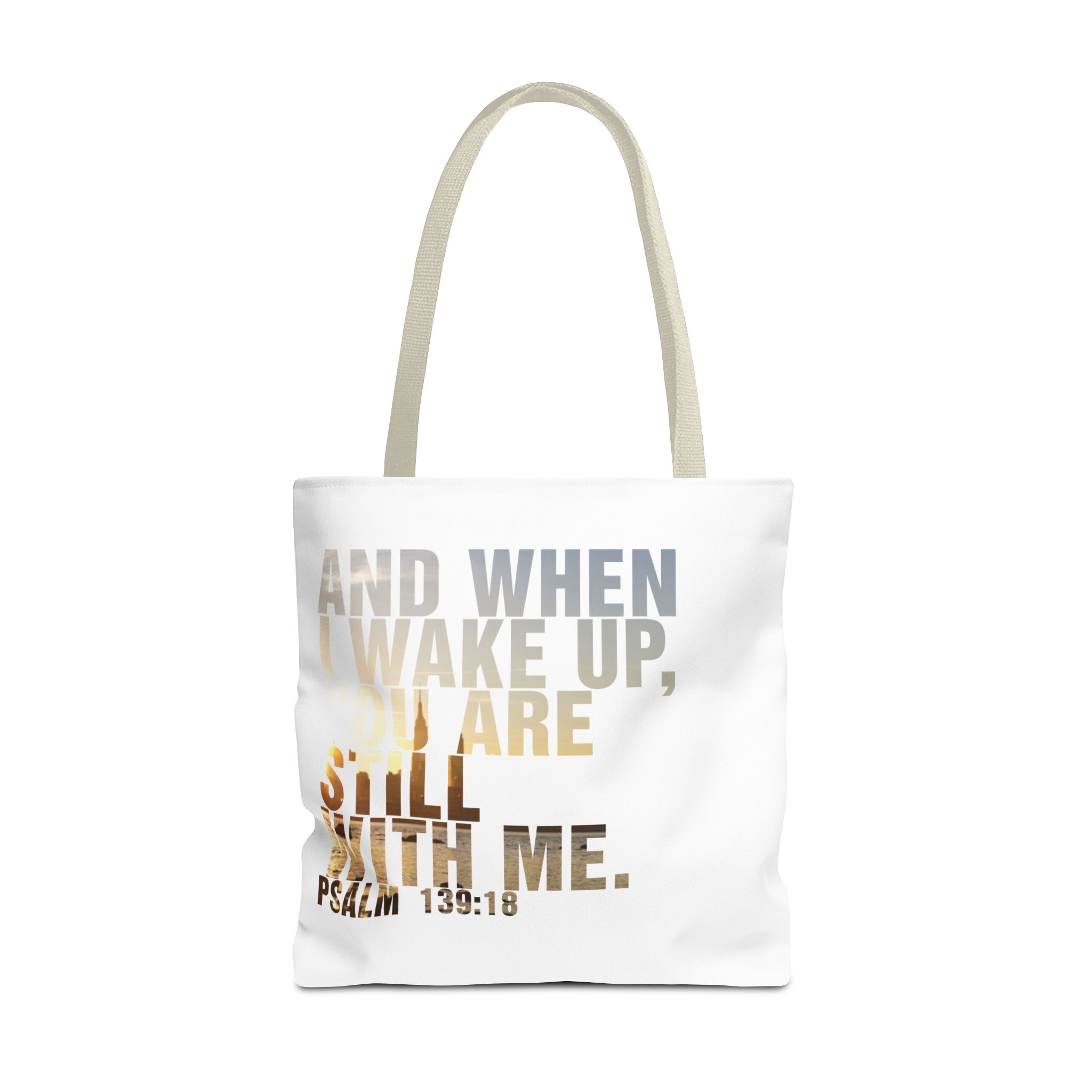 Inspirational 'And When I Wake Up' Tote Bag – Psalm 139:18, Durable & Stylish - Image 45
