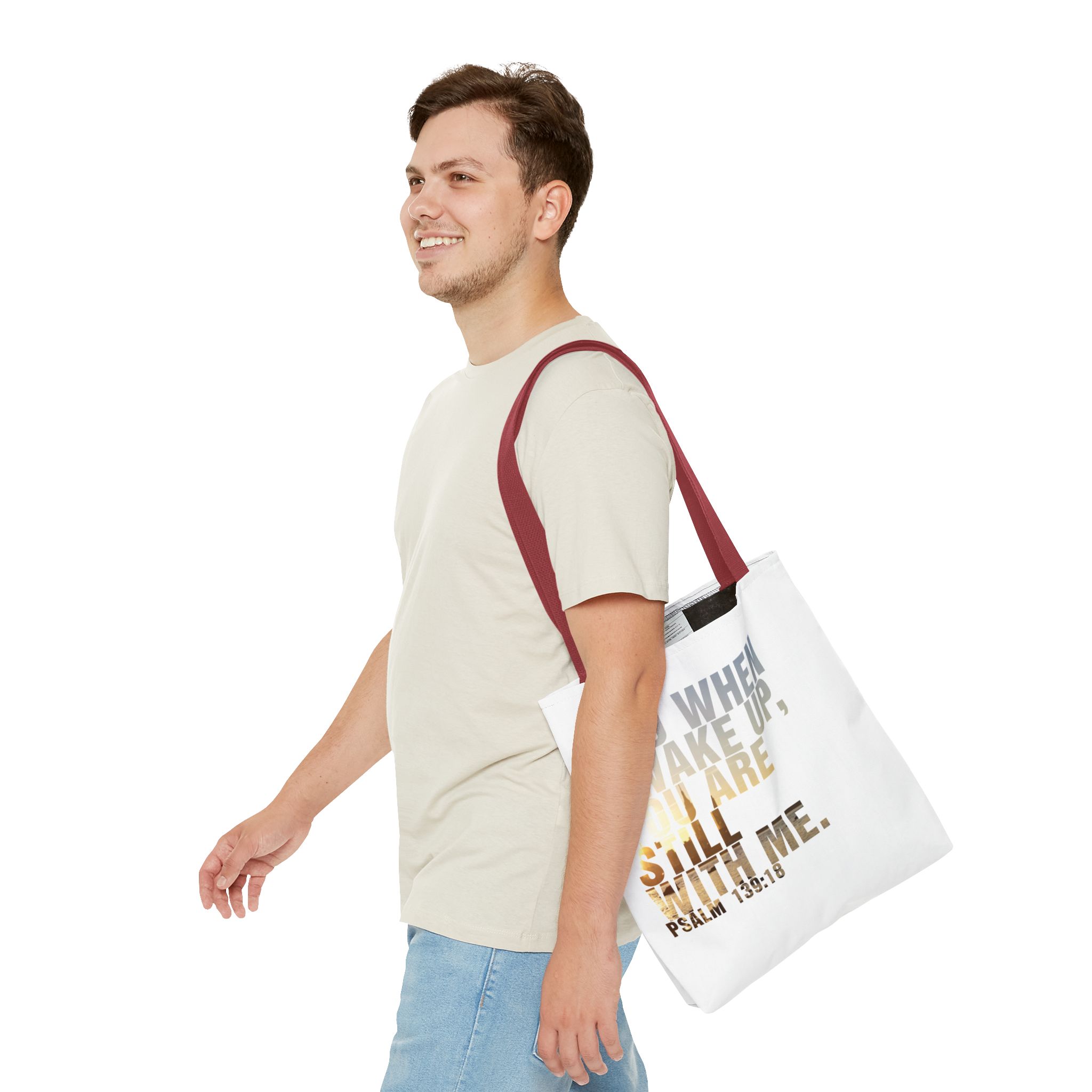 Inspirational 'And When I Wake Up' Tote Bag – Psalm 139:18, Durable & Stylish - Image 19