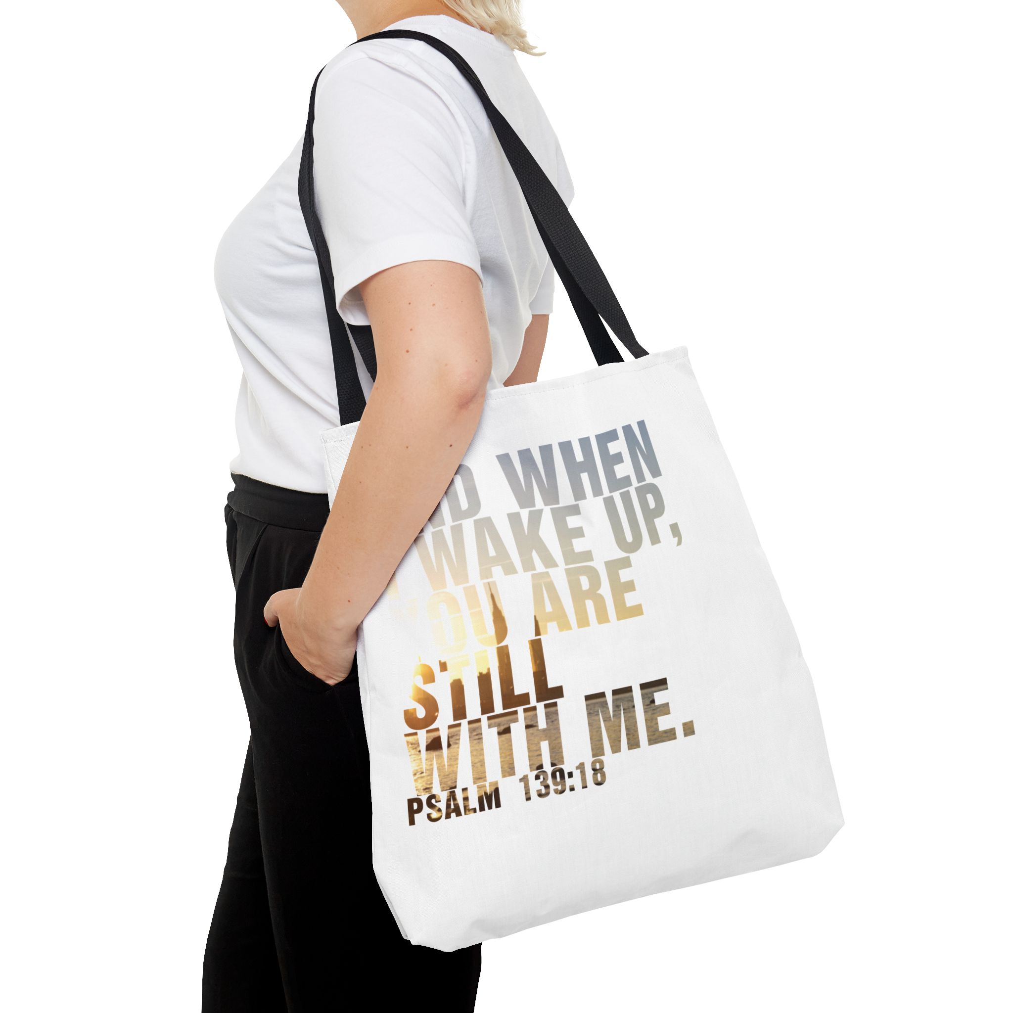 Inspirational 'And When I Wake Up' Tote Bag – Psalm 139:18, Durable & Stylish - Image 12