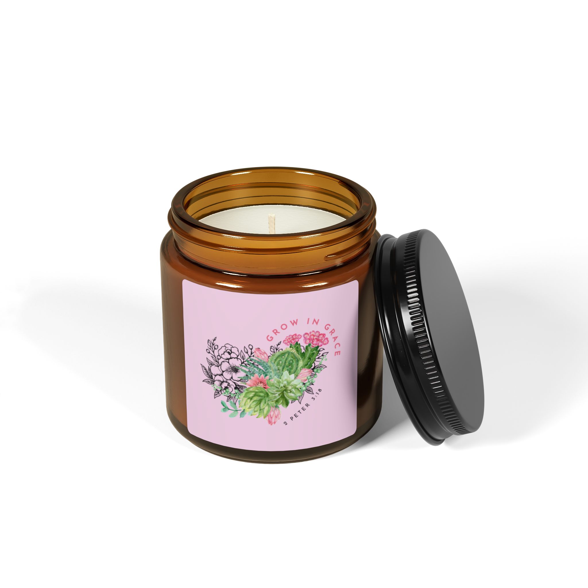Grow in Grace, Scented Candle - 2 Peter 3:18, Christian Home Decor - Image 7