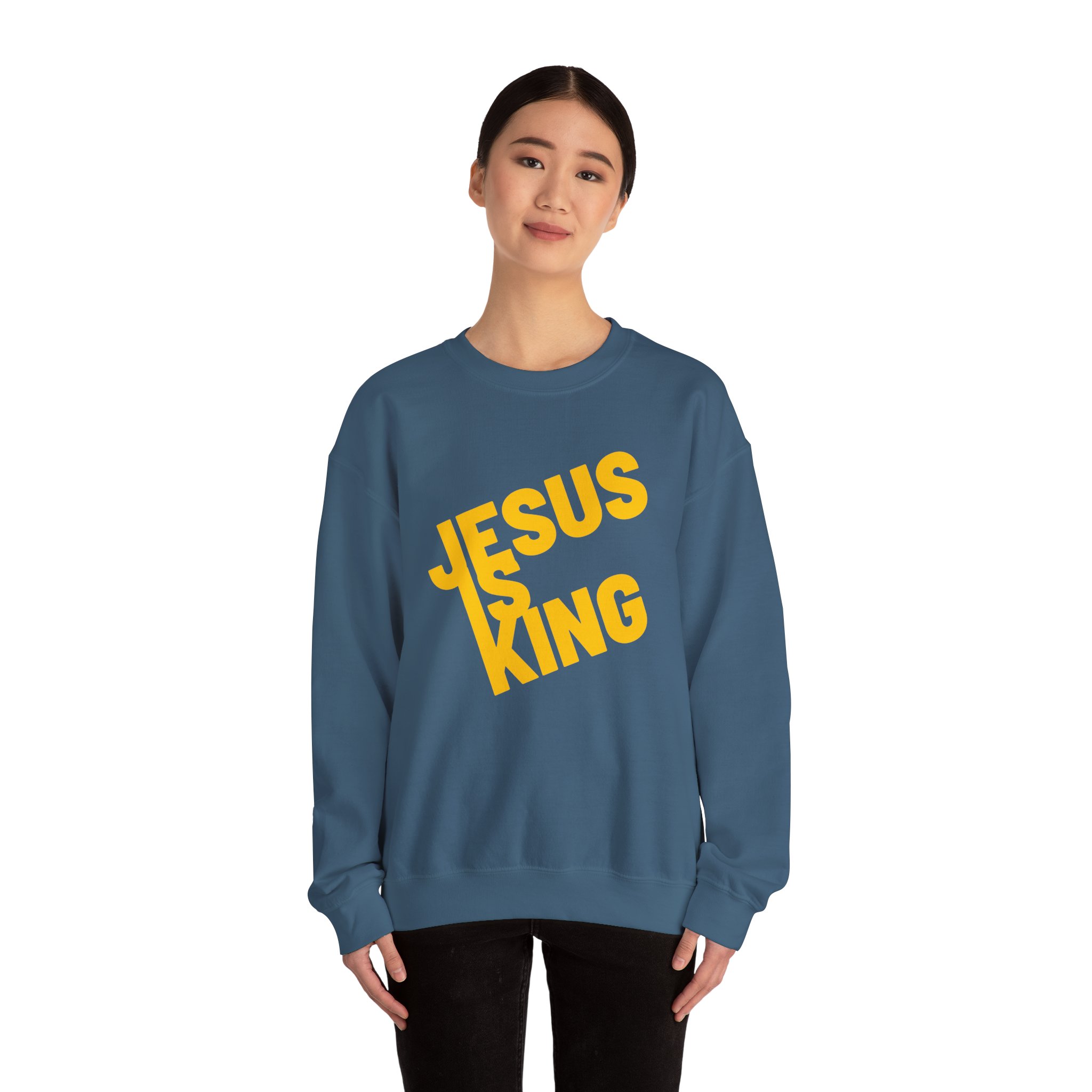 Jesus is King - Sweatshirt - Christian Apparel, Unisex Heavy Blend - Image 47