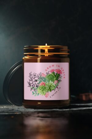 Grow in Grace, Scented Candle - 2 Peter 3:18, Christian Home Decor