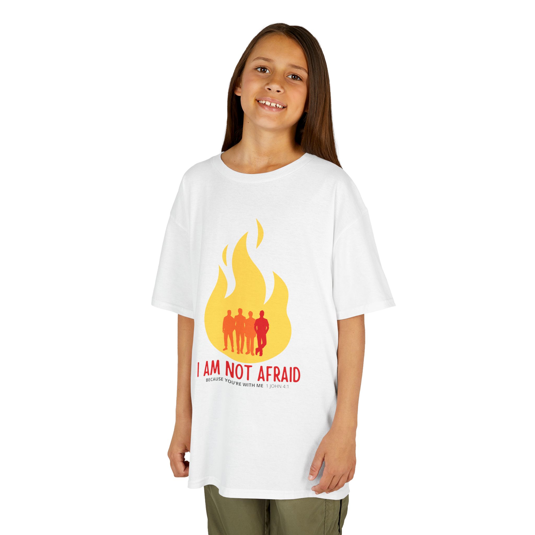 I Am Not Afraid - Kids Tee - 1 John 4:1, Christian Apparel - Image 9