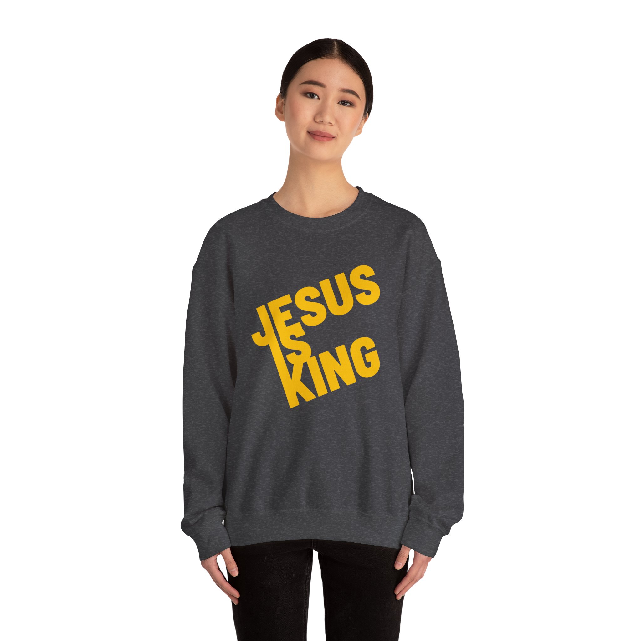 Jesus is King - Sweatshirt - Christian Apparel, Unisex Heavy Blend - Image 35