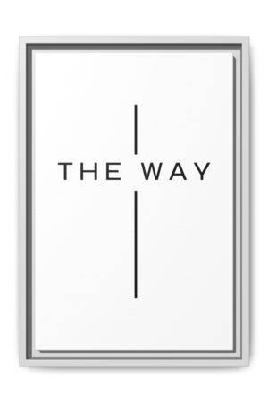 The Way Cross Minimalist Canvas - John 14:6, Christian Wall Art