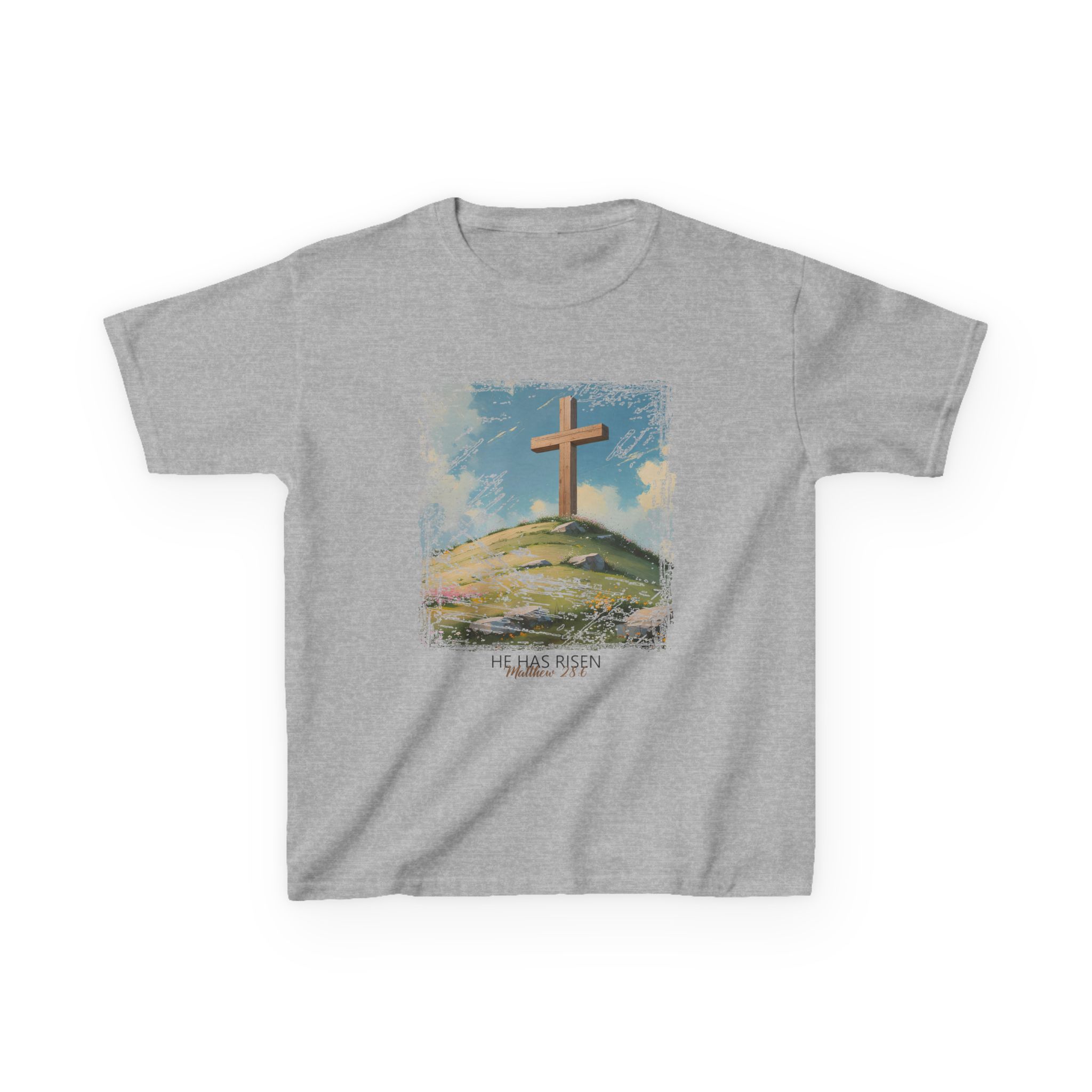 He Has Risen Matthew 28:6 - Inspirational Kids Christian T-Shirt by Love316 - Image 5