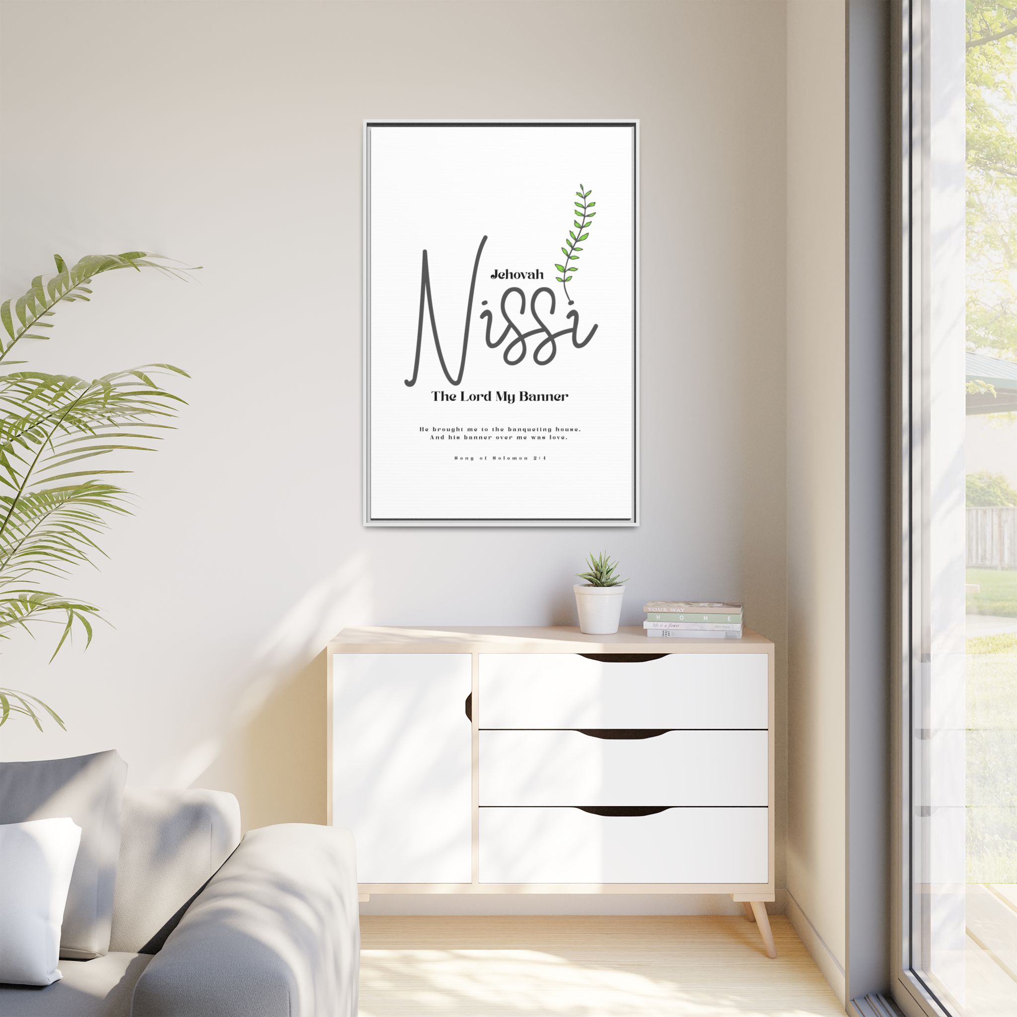 Jehovah Nissi Framed Canvas - "The Lord My Banner" Multi-Color Victory Wall Art - Image 23