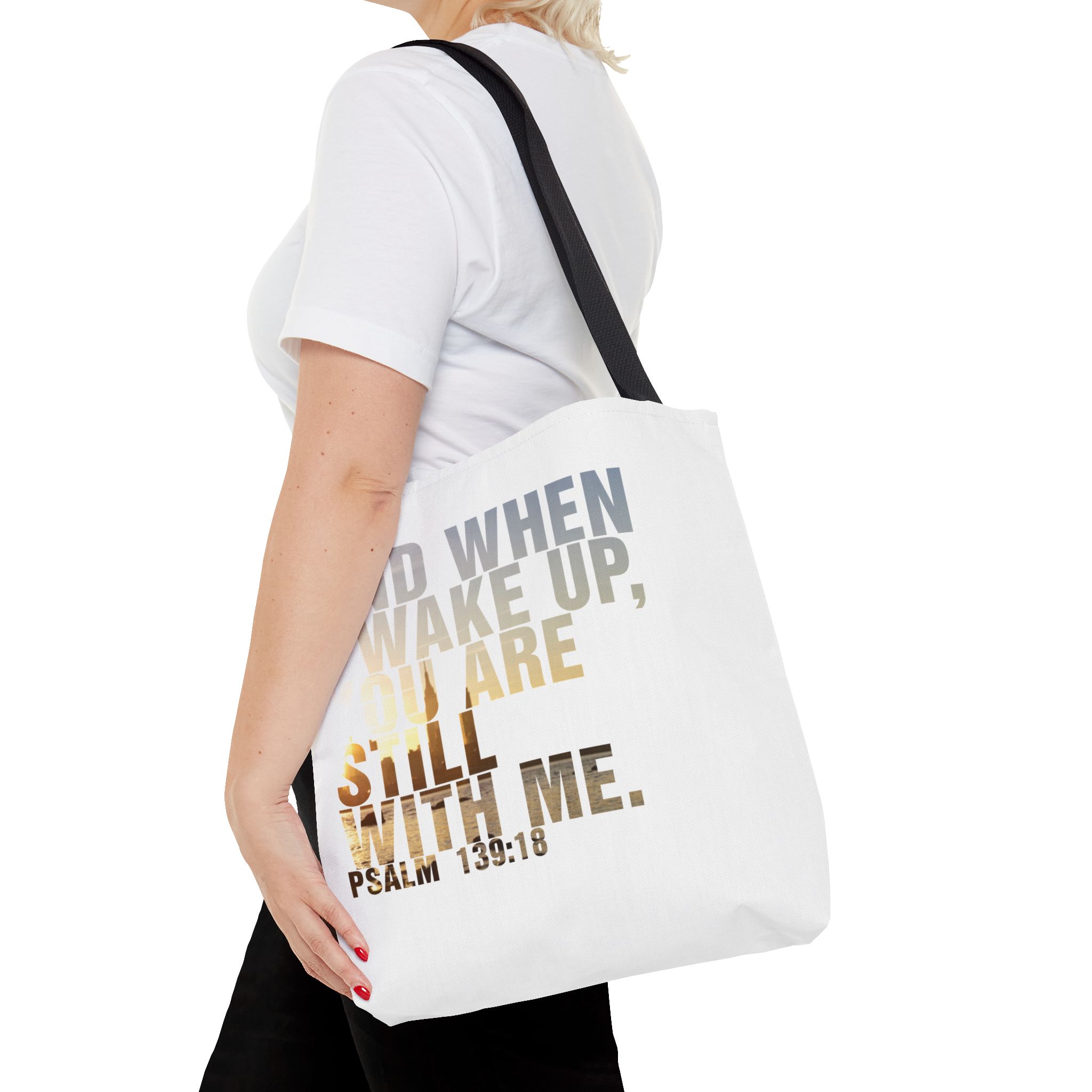 Inspirational 'And When I Wake Up' Tote Bag – Psalm 139:18, Durable & Stylish - Image 8