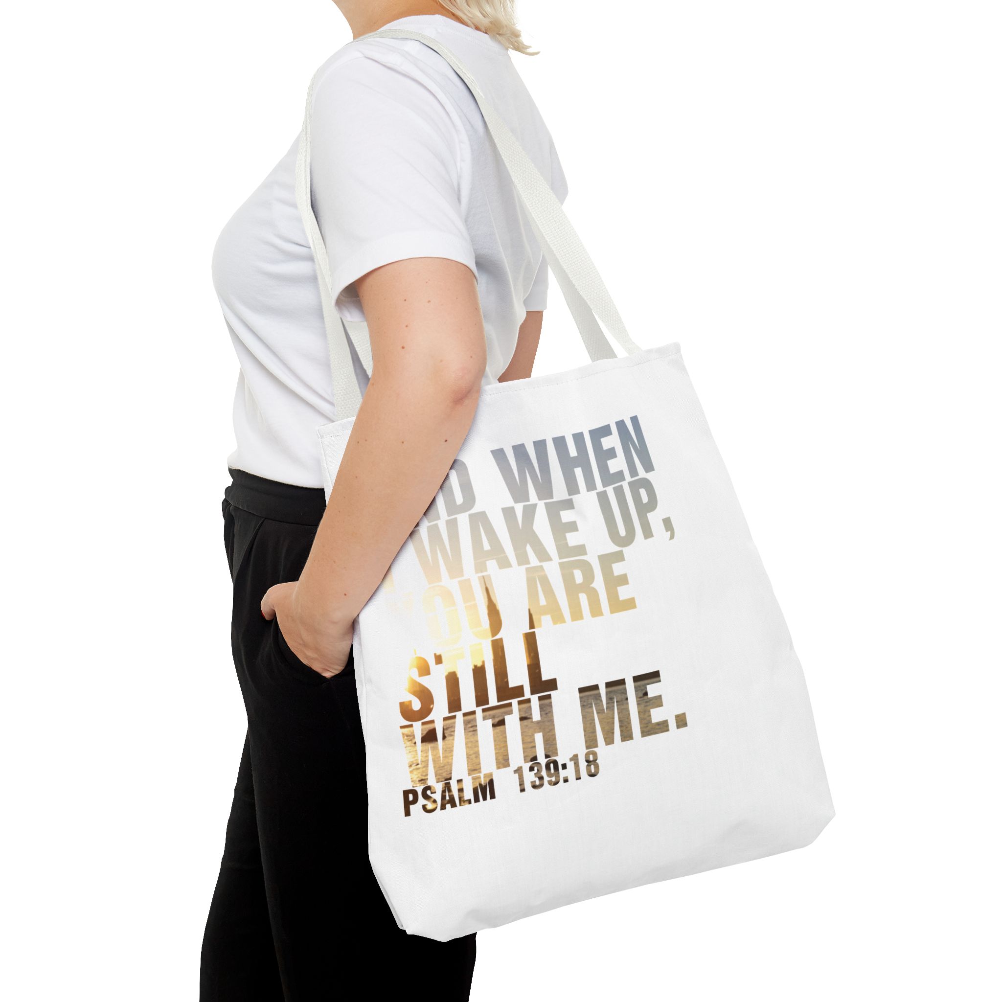 Inspirational 'And When I Wake Up' Tote Bag – Psalm 139:18, Durable & Stylish - Image 36