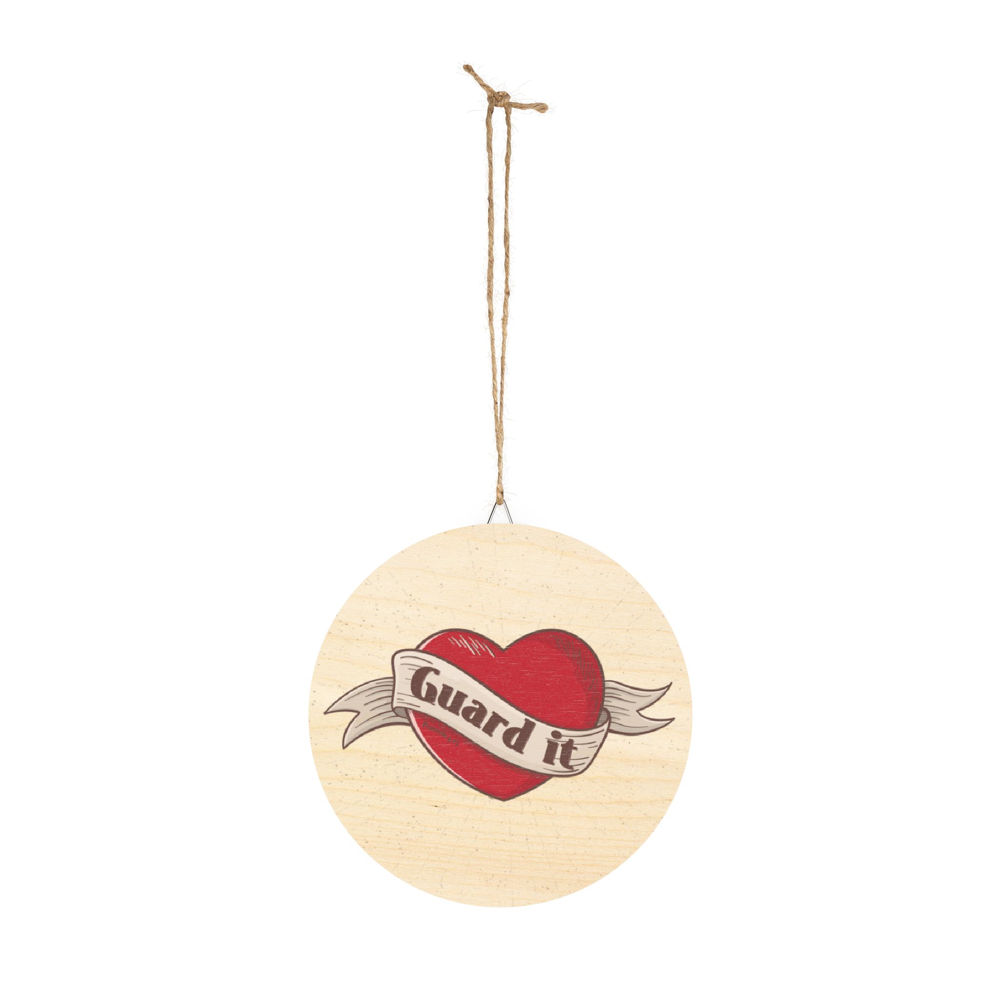Guard It- Wooden Sign - Christian Wall Art with Proverbios 4:23, Rustic Decor - Image 3