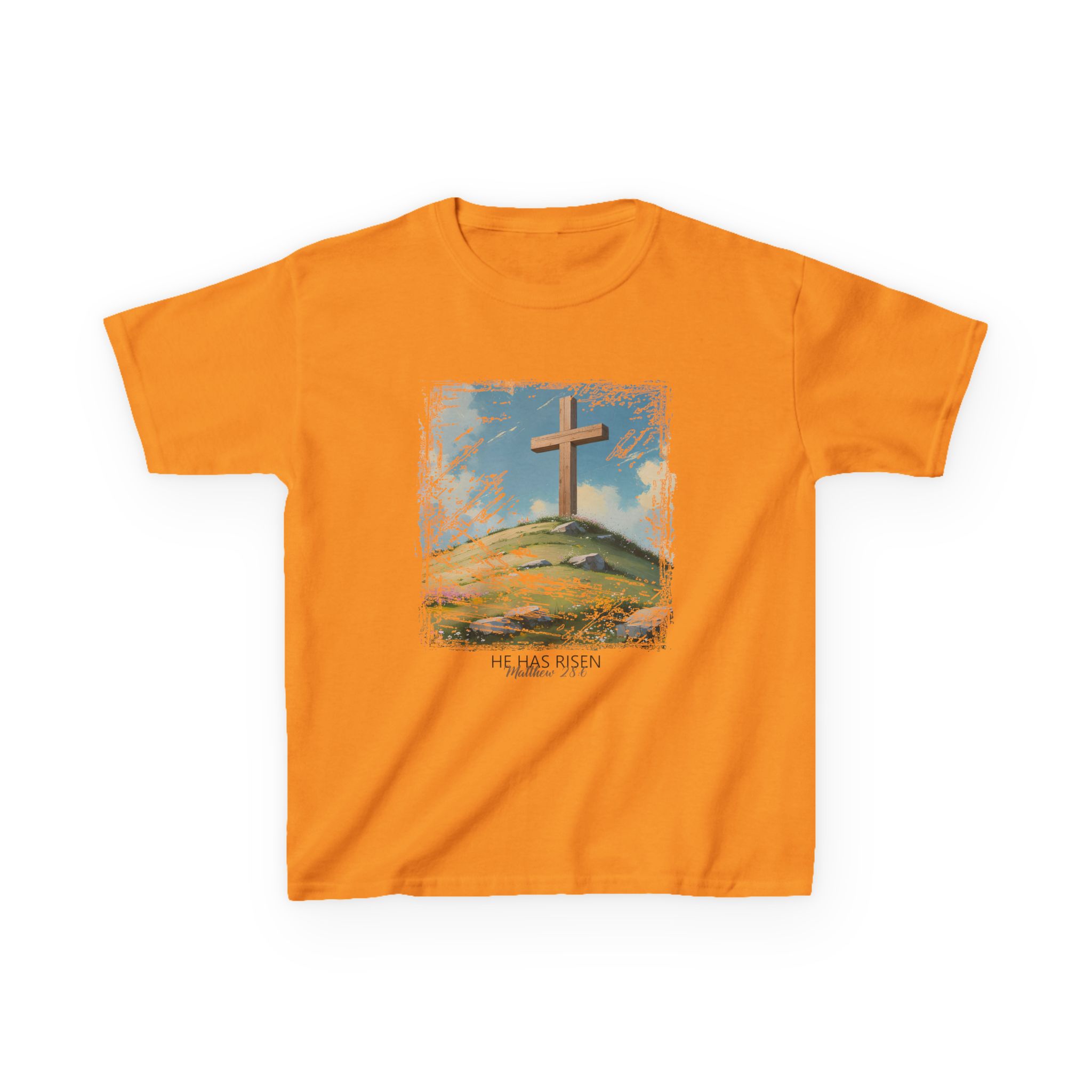 He Has Risen Matthew 28:6 - Inspirational Kids Christian T-Shirt by Love316 - Image 7