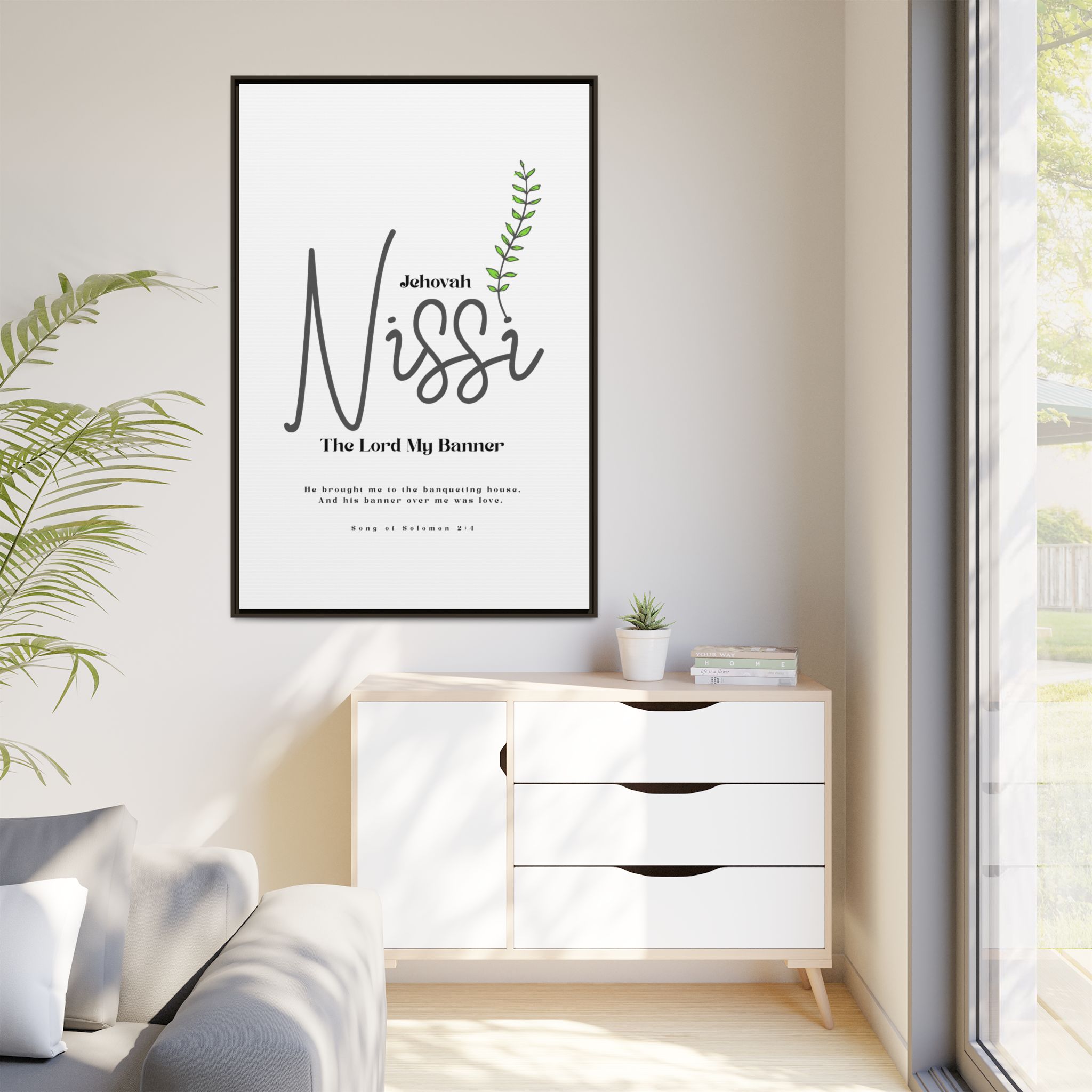 Jehovah Nissi Framed Canvas - "The Lord My Banner" Multi-Color Victory Wall Art - Image 55