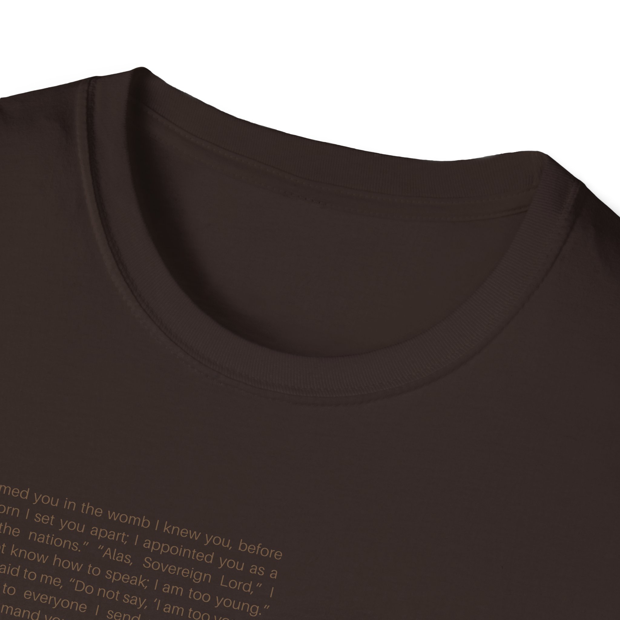 I Knew You, Before I Formed You- Unisex Christian Softstyle Tee - Image 3