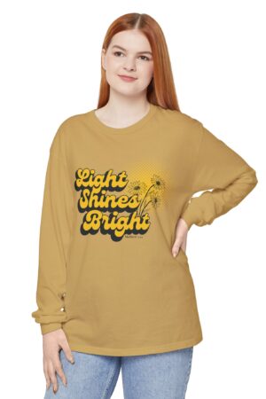 Light Shines Bright, Long-Sleeve Shirt - Matthew 5:14, Christian Apparel