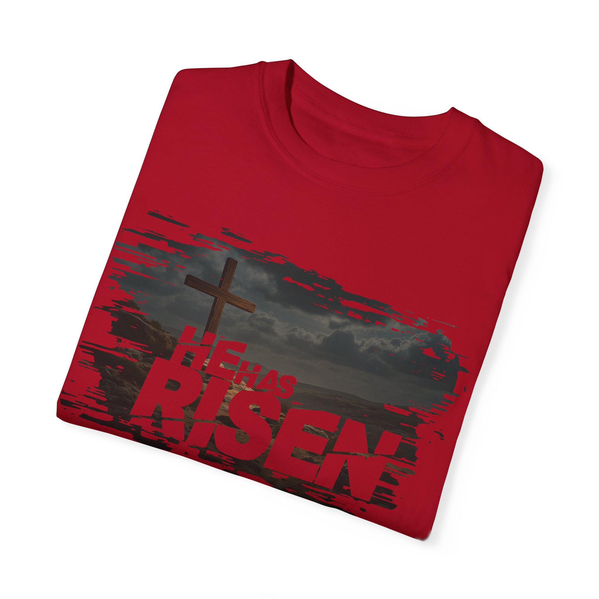 He Has Risen Matthew 28:6 v2 - Inspirational Unisex Christian T-Shirt by Love316 - Image 55