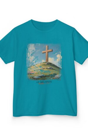 He Has Risen Matthew 28:6 - Inspirational Kids Christian T-Shirt by Love316