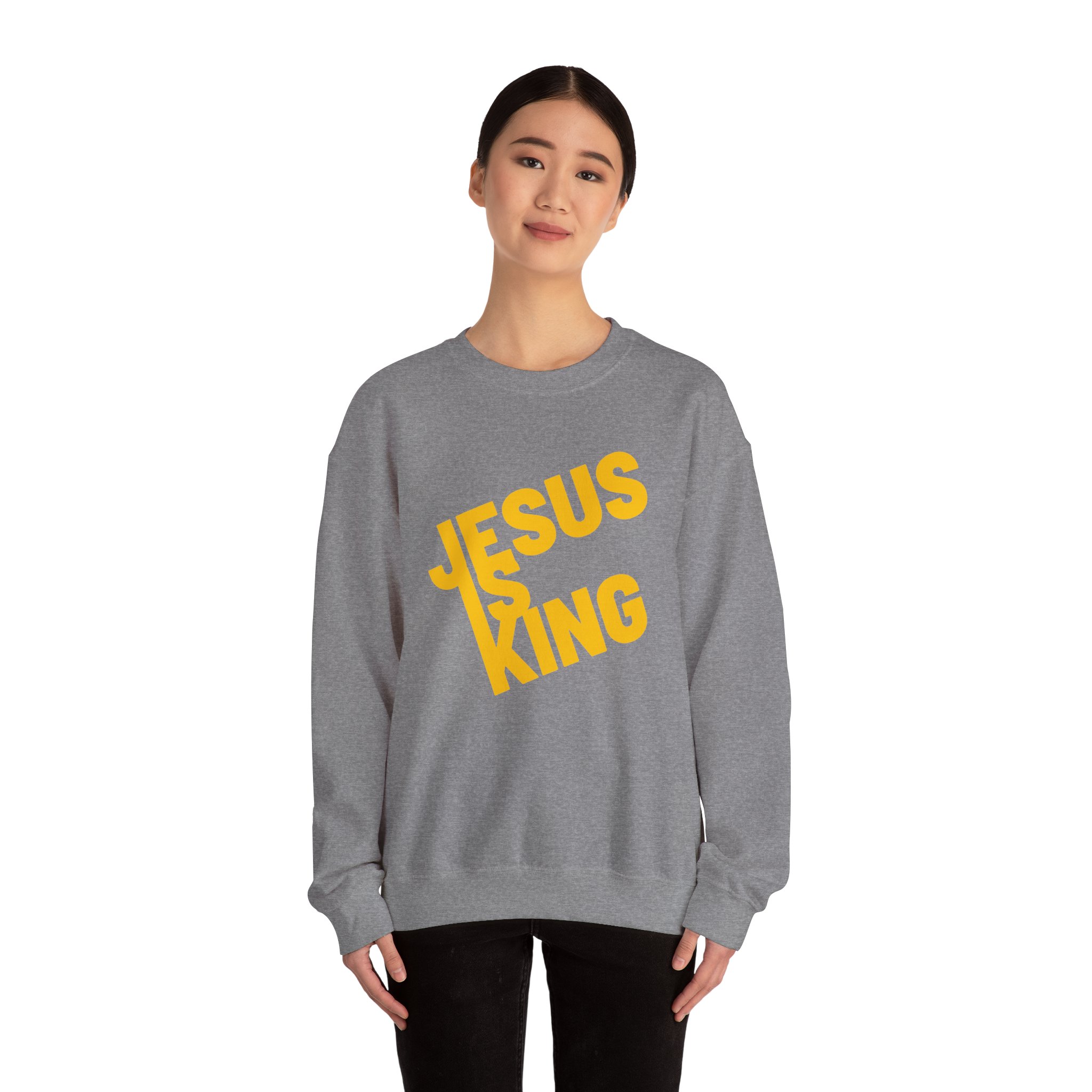 Jesus is King - Sweatshirt - Christian Apparel, Unisex Heavy Blend - Image 31