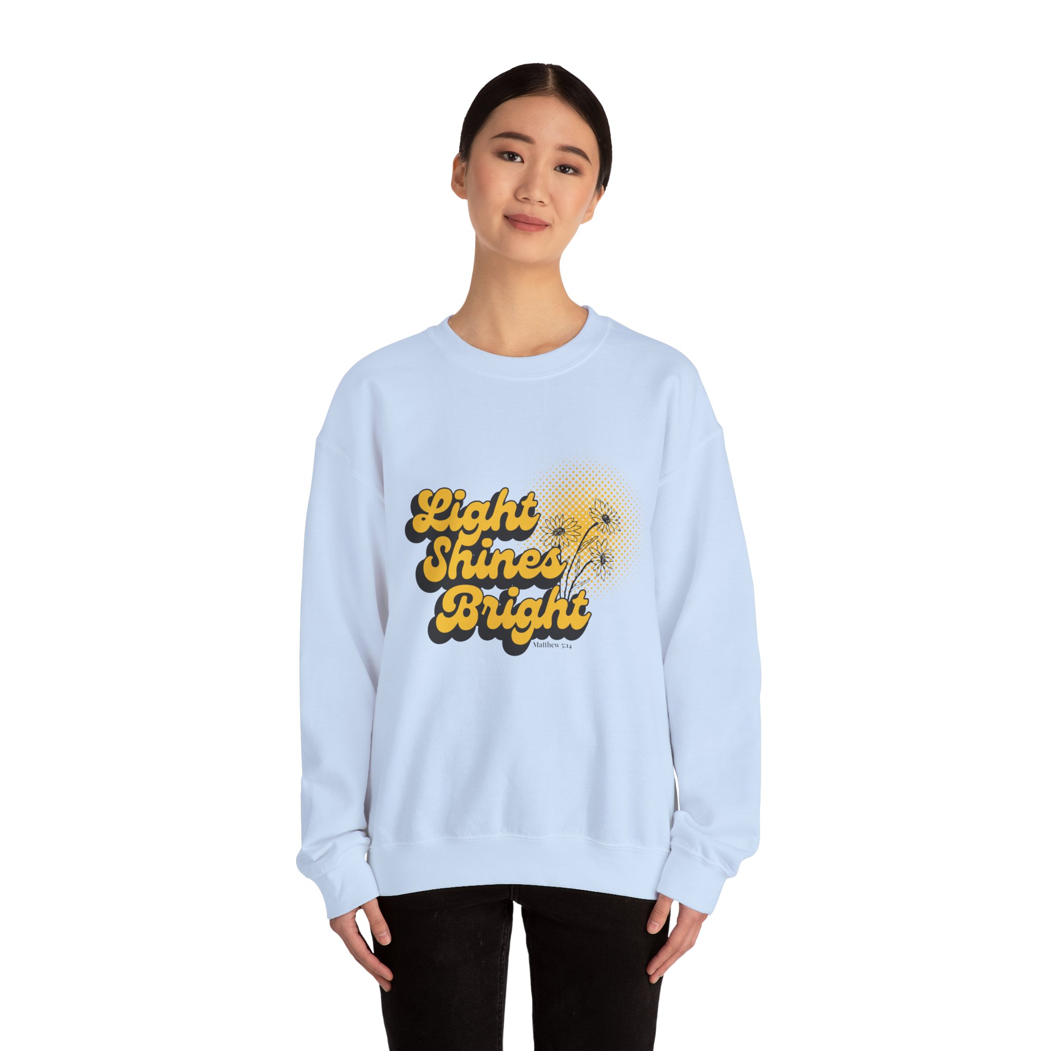 Light Shines Bright, Sweatshirt - Matthew 5:14, Christian Apparel - Image 23