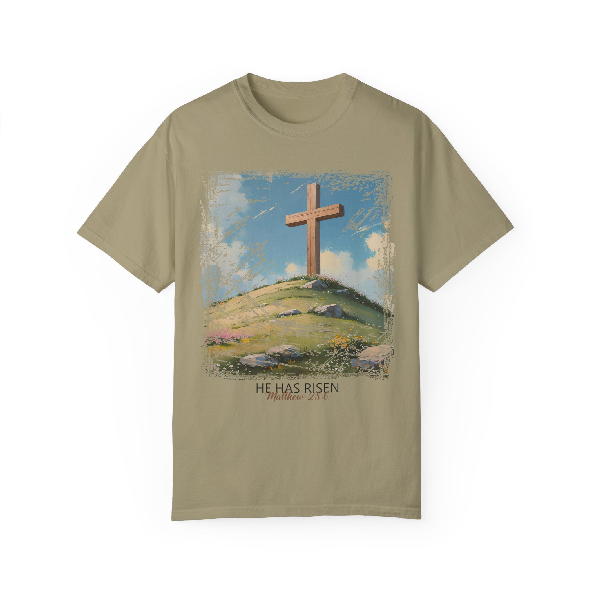 He Has Risen Matthew 28:6 - Inspirational Christian T-Shirt by Love316 - Image 3