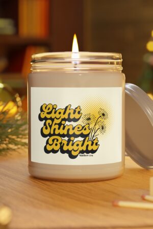 Light Shines Bright, Scented Candle - Matthew 5:14, Christian Home Decor