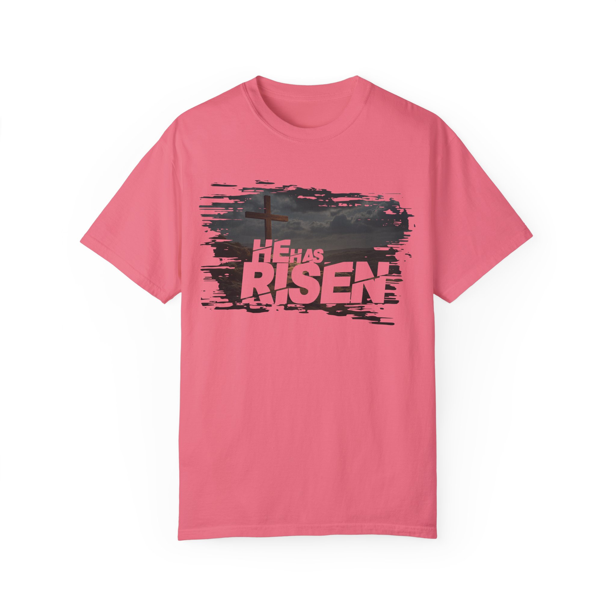 He Has Risen Matthew 28:6 v2 - Inspirational Unisex Christian T-Shirt by Love316 - Image 49