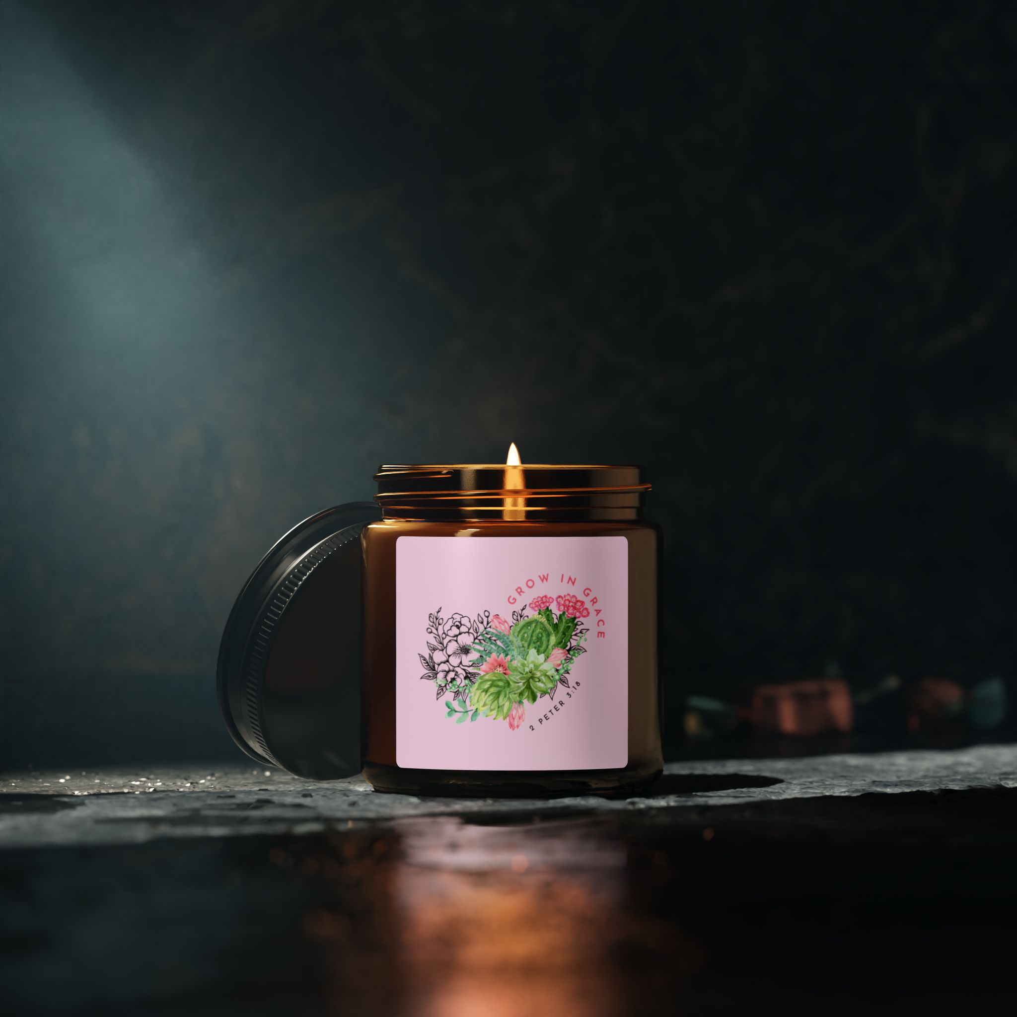 Grow in Grace, Scented Candle - 2 Peter 3:18, Christian Home Decor - Image 10