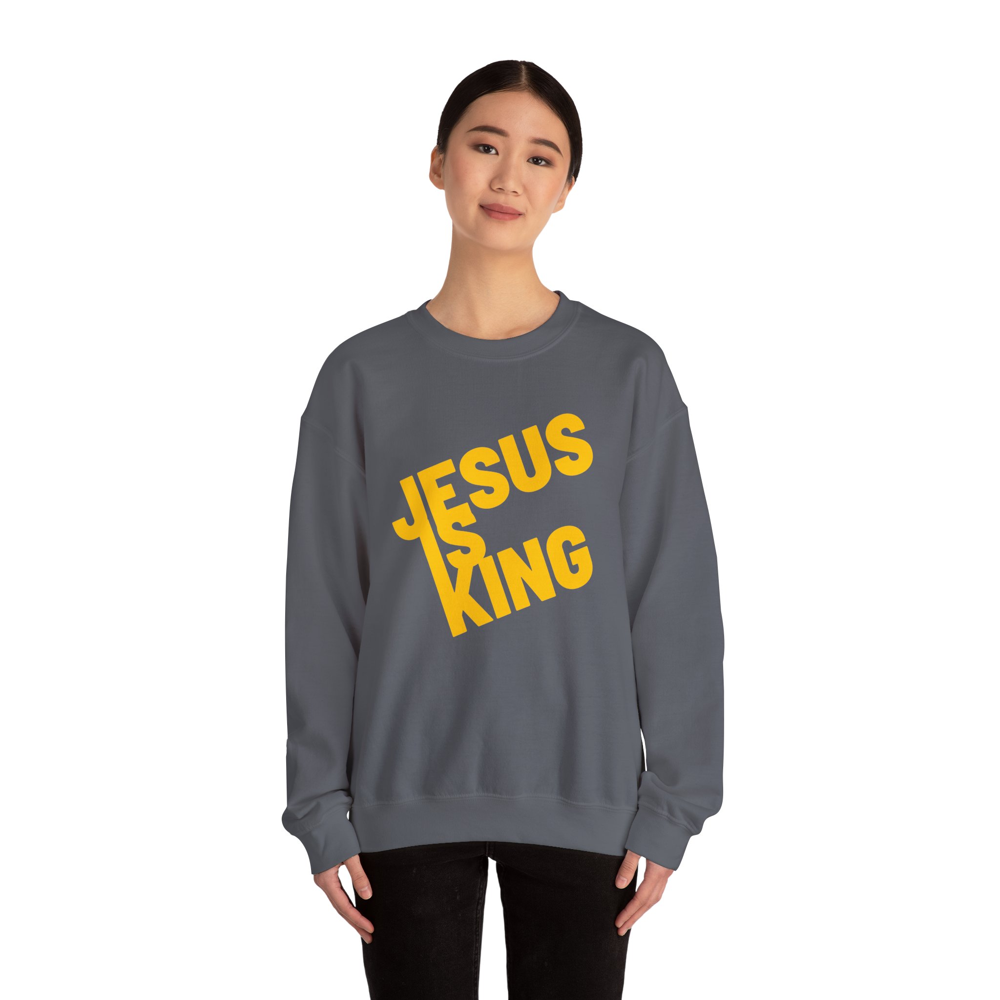 Jesus is King - Sweatshirt - Christian Apparel, Unisex Heavy Blend - Image 51