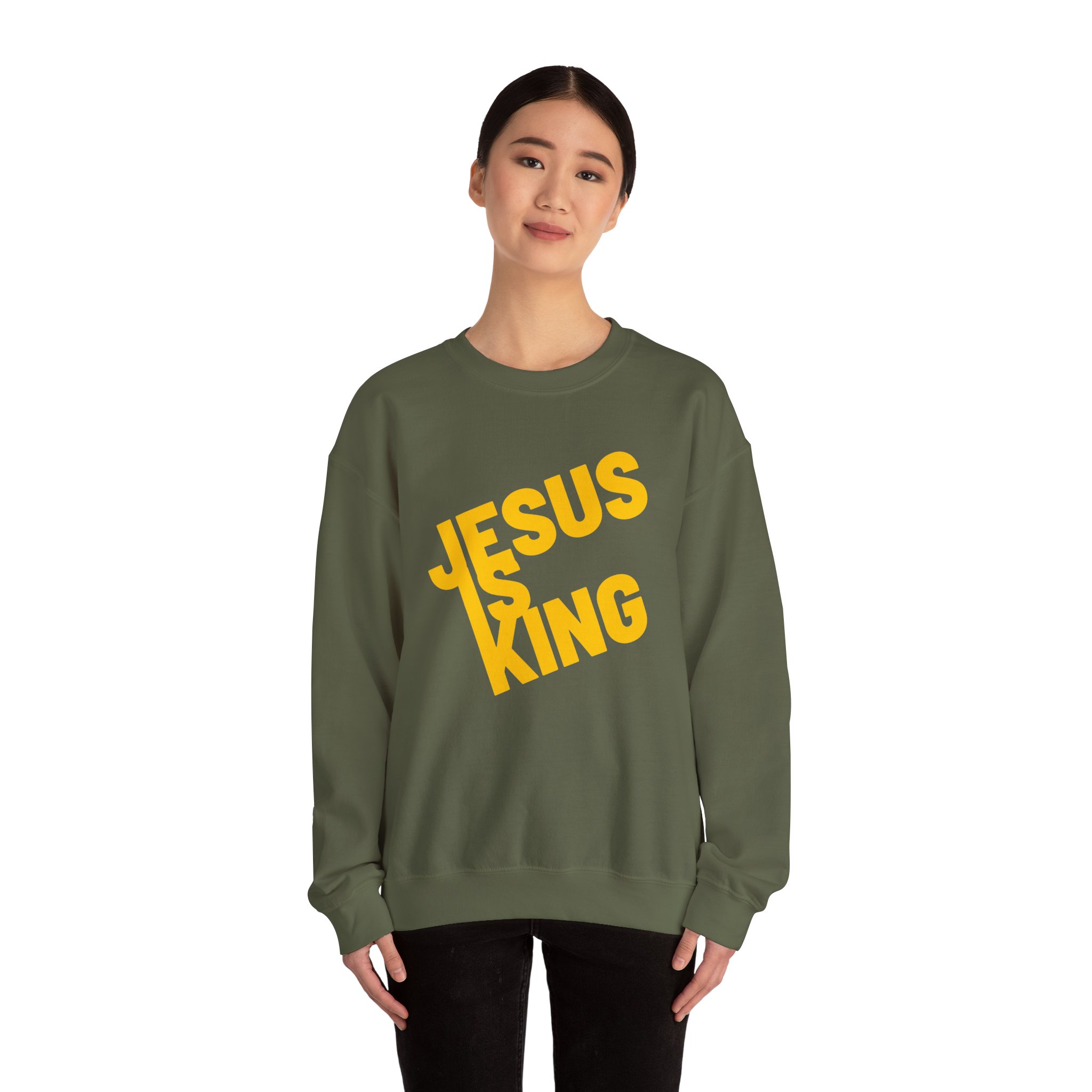 Jesus is King - Sweatshirt - Christian Apparel, Unisex Heavy Blend - Image 27