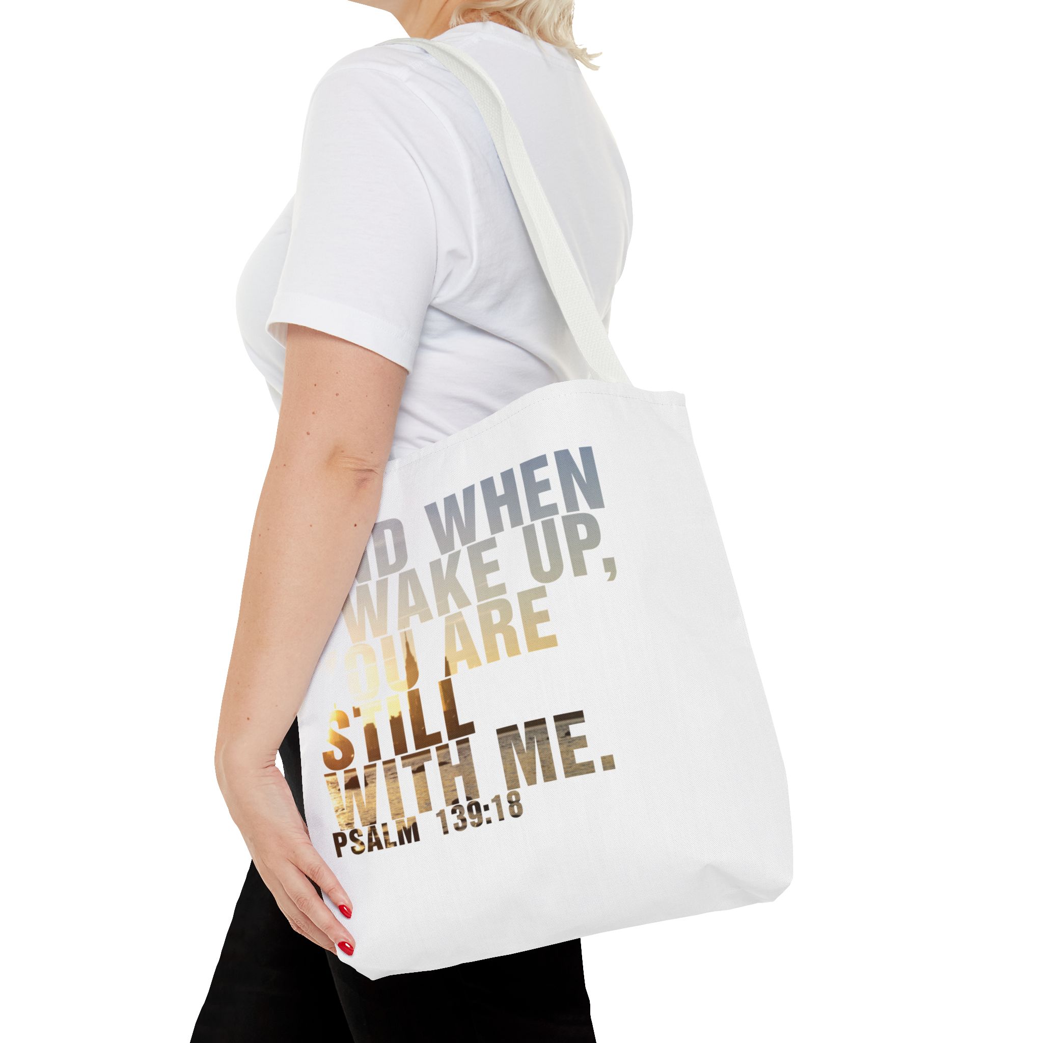 Inspirational 'And When I Wake Up' Tote Bag – Psalm 139:18, Durable & Stylish - Image 32