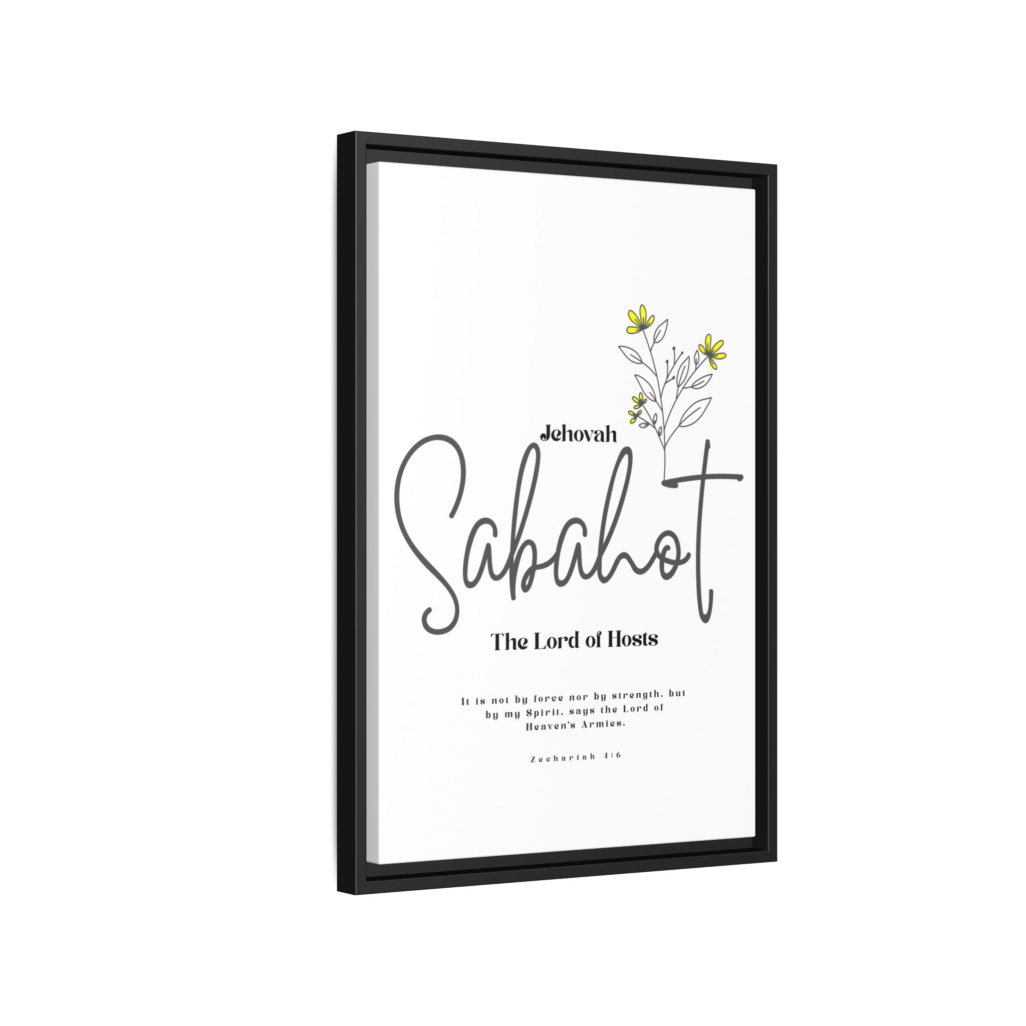 Jehovah Sabaoth Framed Canvas – The Lord of Hosts Minimalist Floral Scripture Art - Image 38
