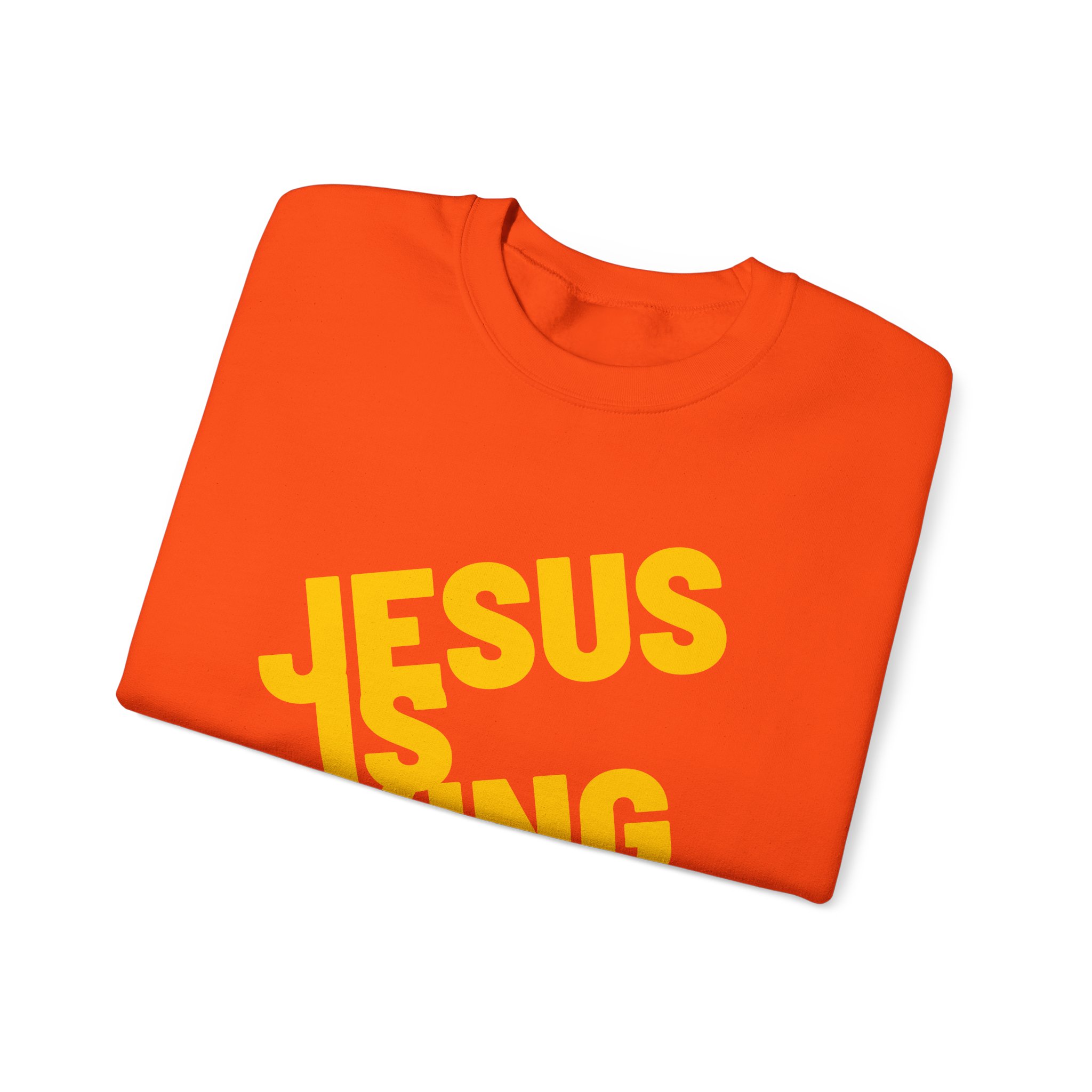 Jesus is King - Sweatshirt - Christian Apparel, Unisex Heavy Blend - Image 3