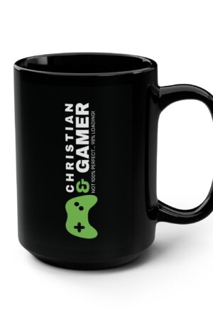 Christian Gamer Black Mug 15oz – 98% Perfect Gift for Faithful Gamers