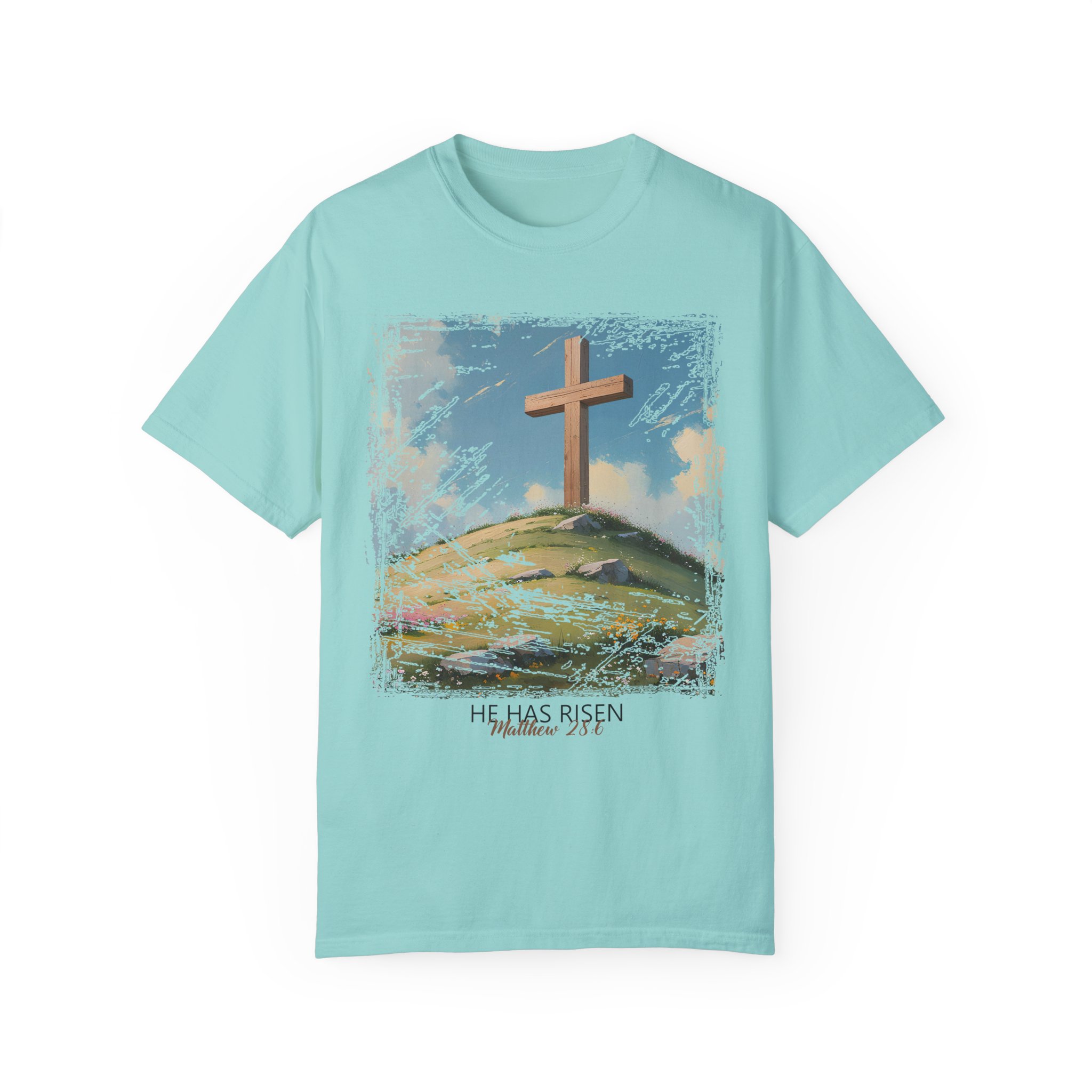 He Has Risen Matthew 28:6 - Inspirational Christian T-Shirt by Love316 - Image 5