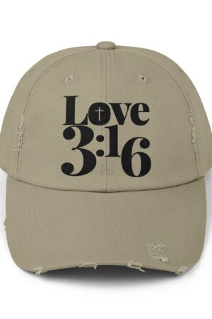 Love316 Distressed Hat - Christian Apparel, Inspired by John and  1 John 3:16