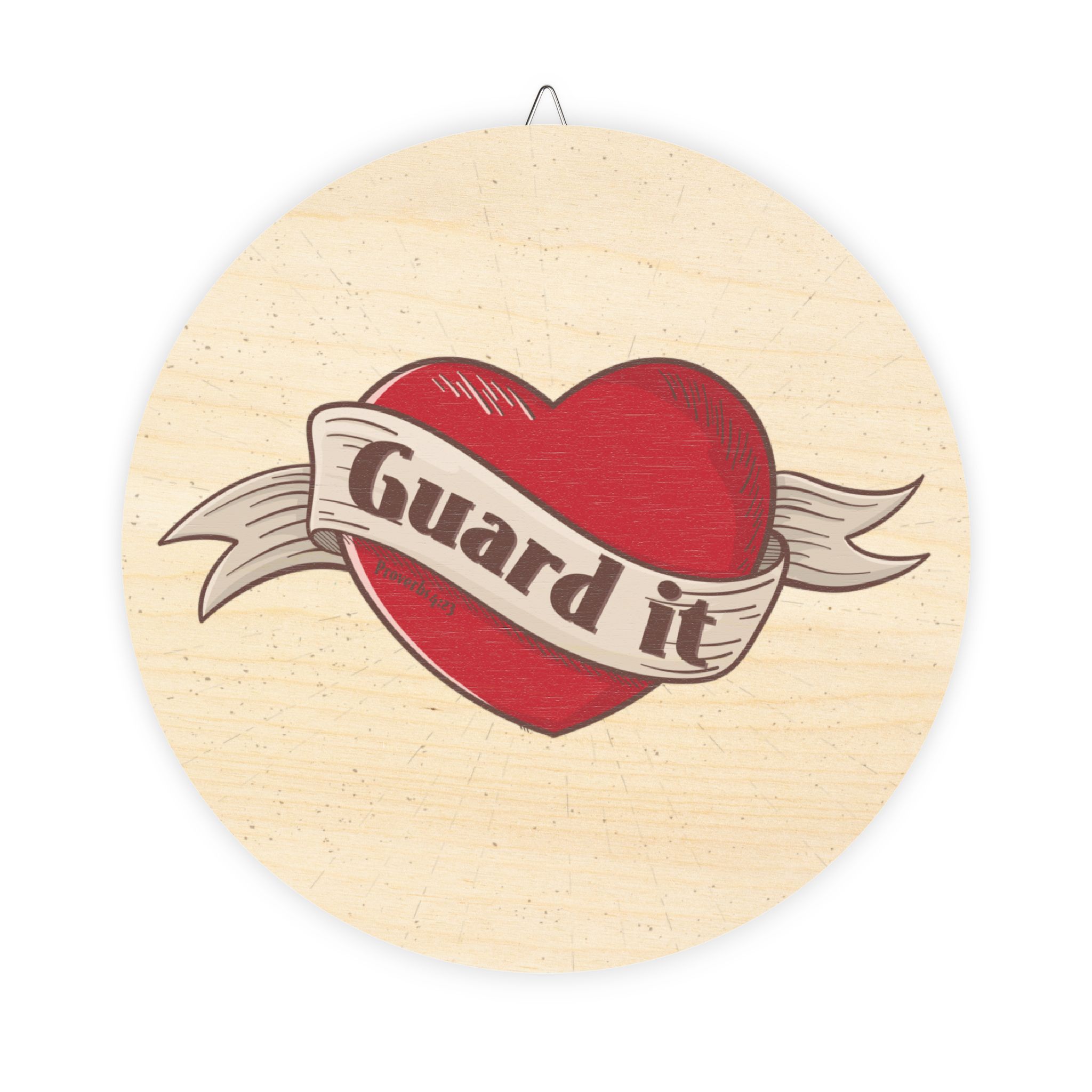 Guard It- Wooden Sign - Christian Wall Art with Proverbios 4:23, Rustic Decor - Image 4