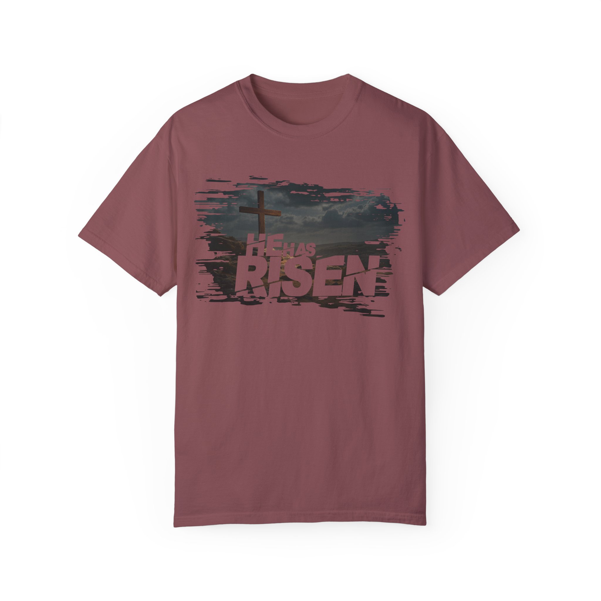 He Has Risen Matthew 28:6 v2 - Inspirational Unisex Christian T-Shirt by Love316 - Image 5