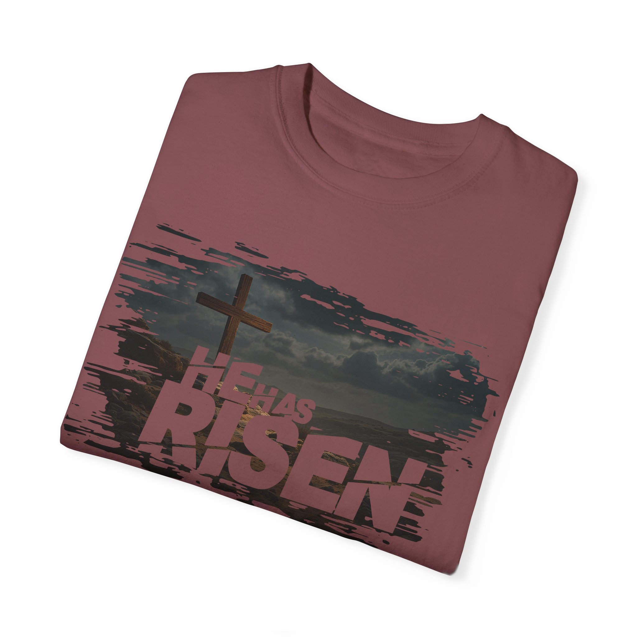 He Has Risen Matthew 28:6 v2 - Inspirational Unisex Christian T-Shirt by Love316 - Image 7