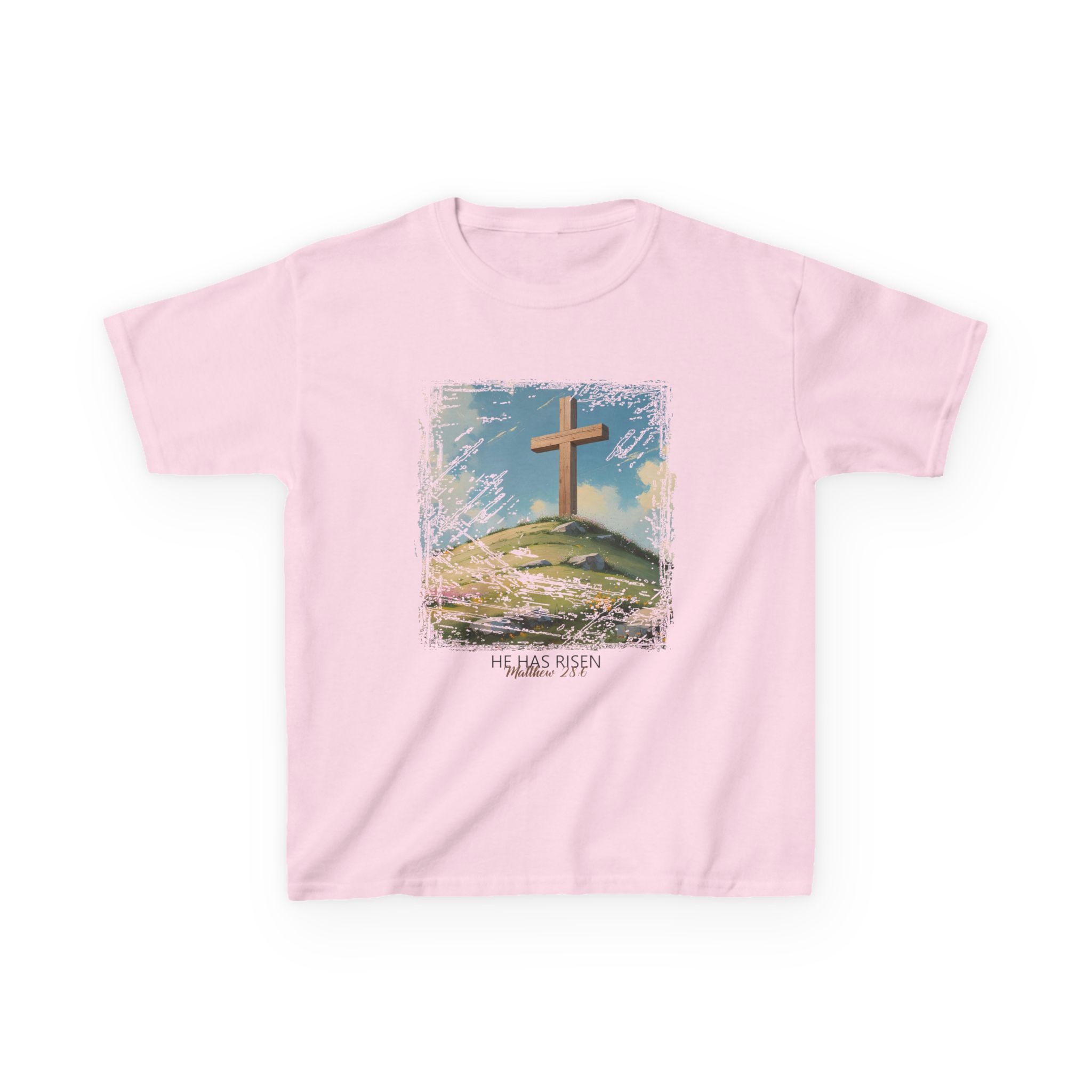 He Has Risen Matthew 28:6 - Inspirational Kids Christian T-Shirt by Love316 - Image 13