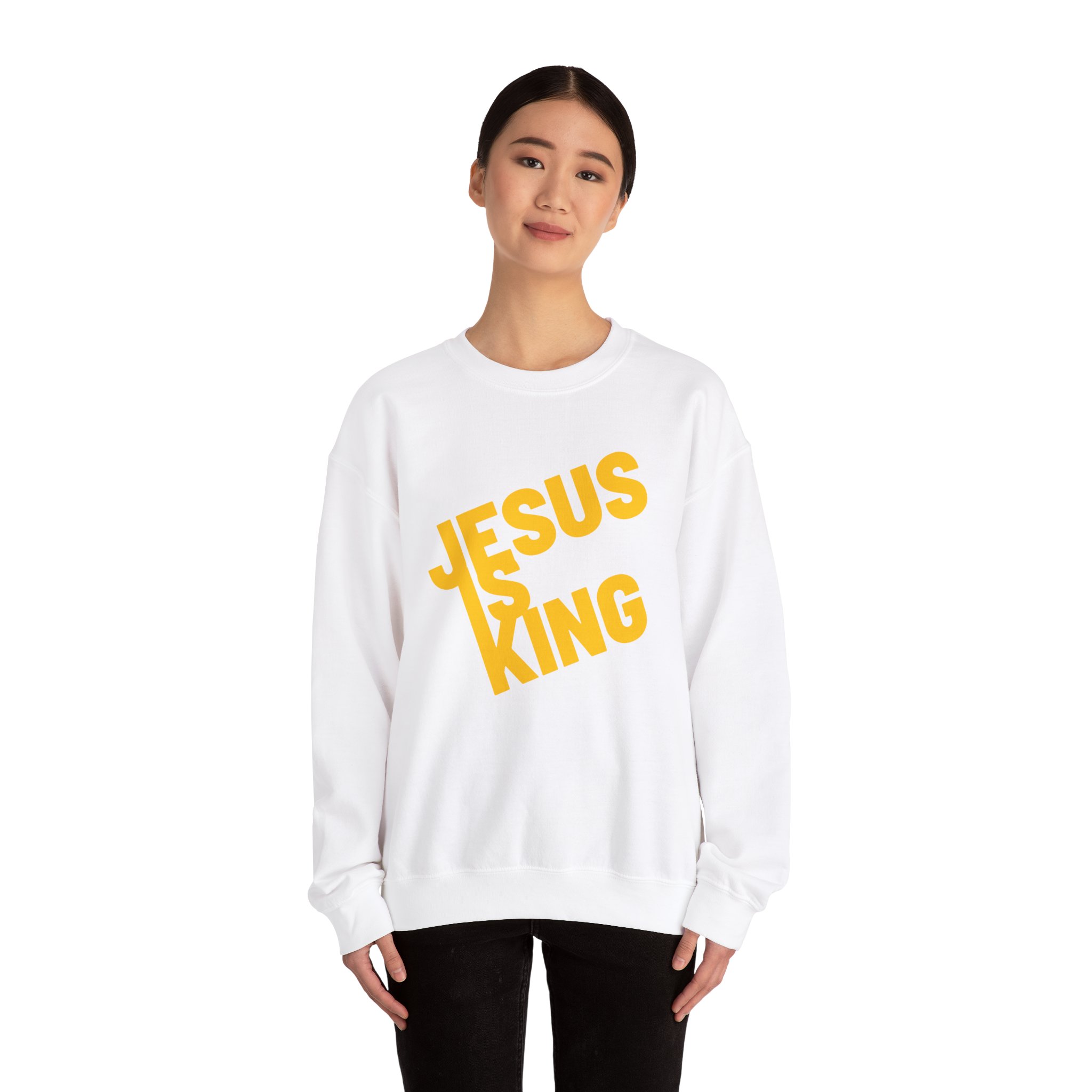 Jesus is King - Sweatshirt - Christian Apparel, Unisex Heavy Blend - Image 8