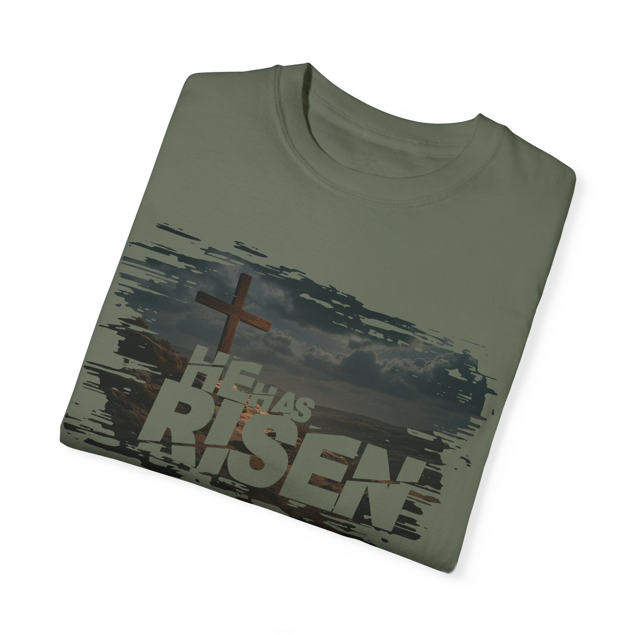 He Has Risen Matthew 28:6 v2 - Inspirational Unisex Christian T-Shirt by Love316 - Image 35