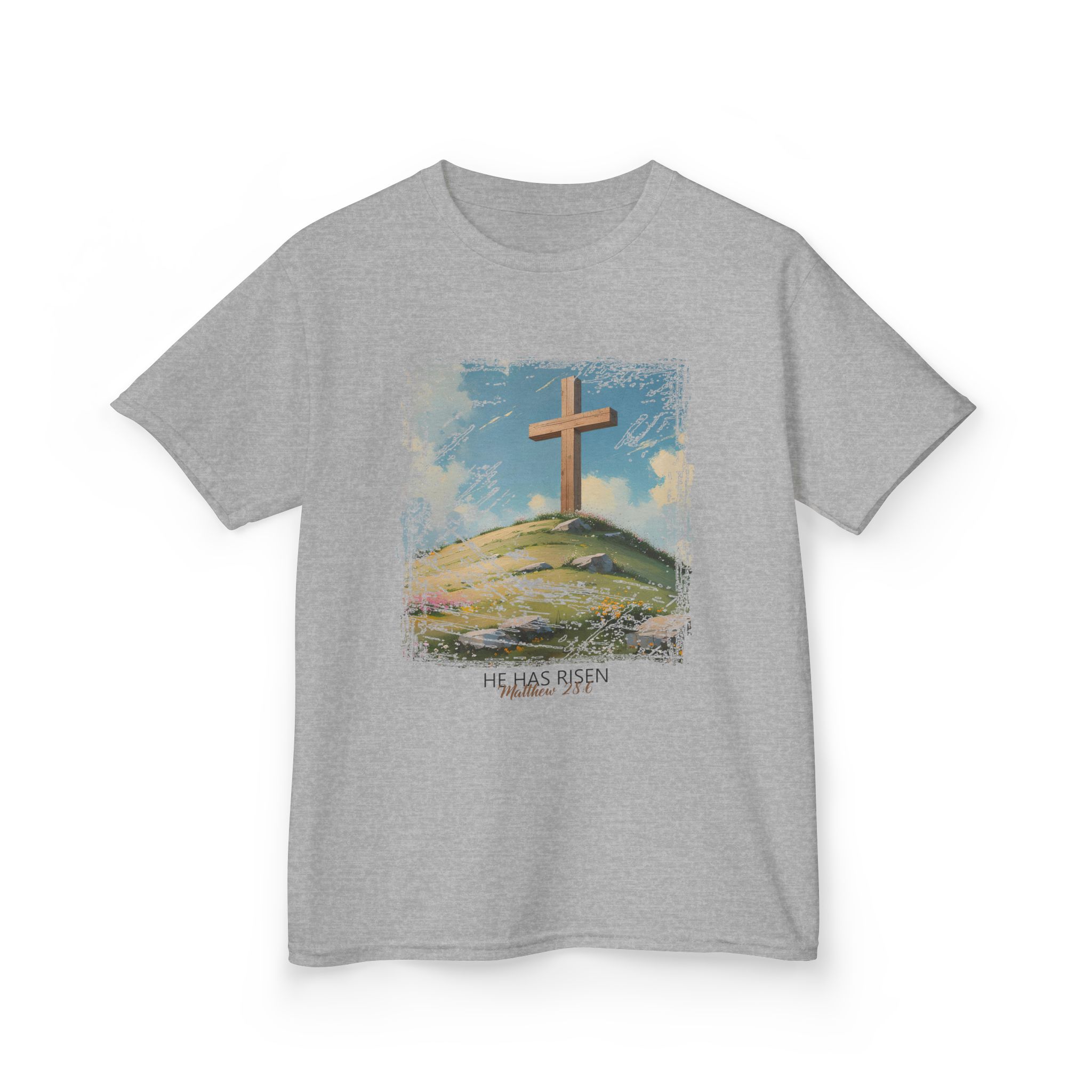 He Has Risen Matthew 28:6 - Inspirational Kids Christian T-Shirt by Love316 - Image 6