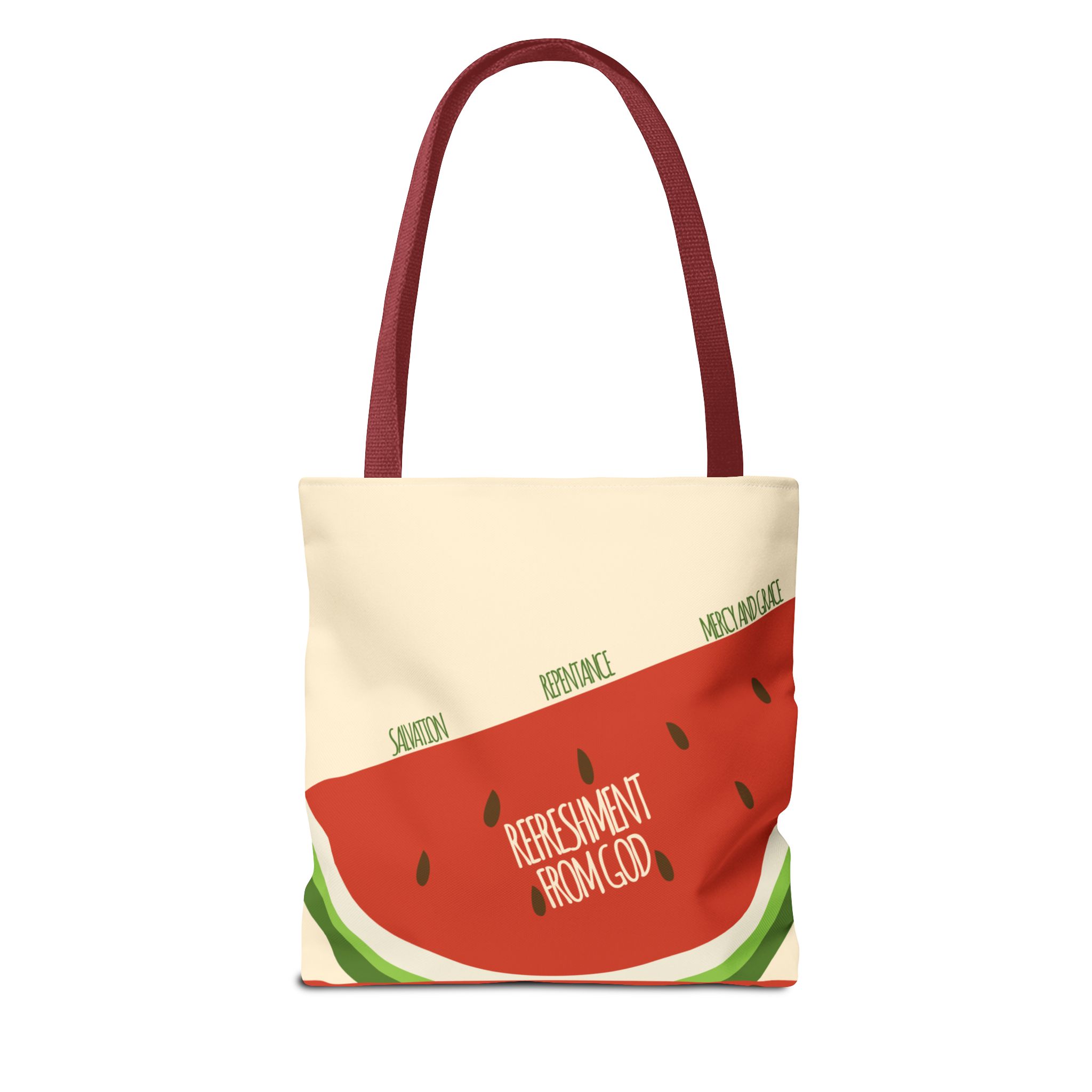 Watermelon Tote Bag - 'Salvation, Repentance, Mercy & Grace' Design, Perfect for Summer - Image 3