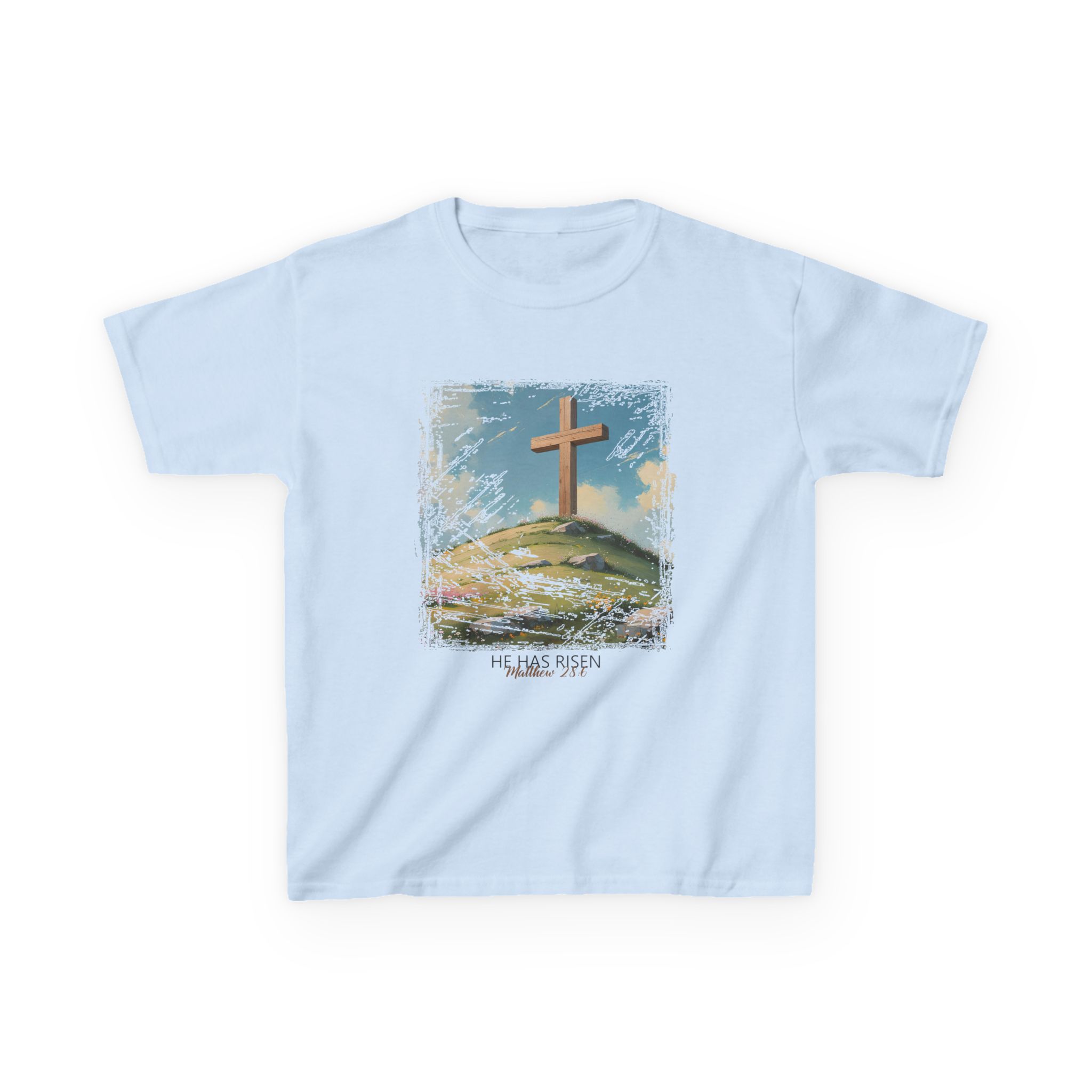 He Has Risen Matthew 28:6 - Inspirational Kids Christian T-Shirt by Love316 - Image 11
