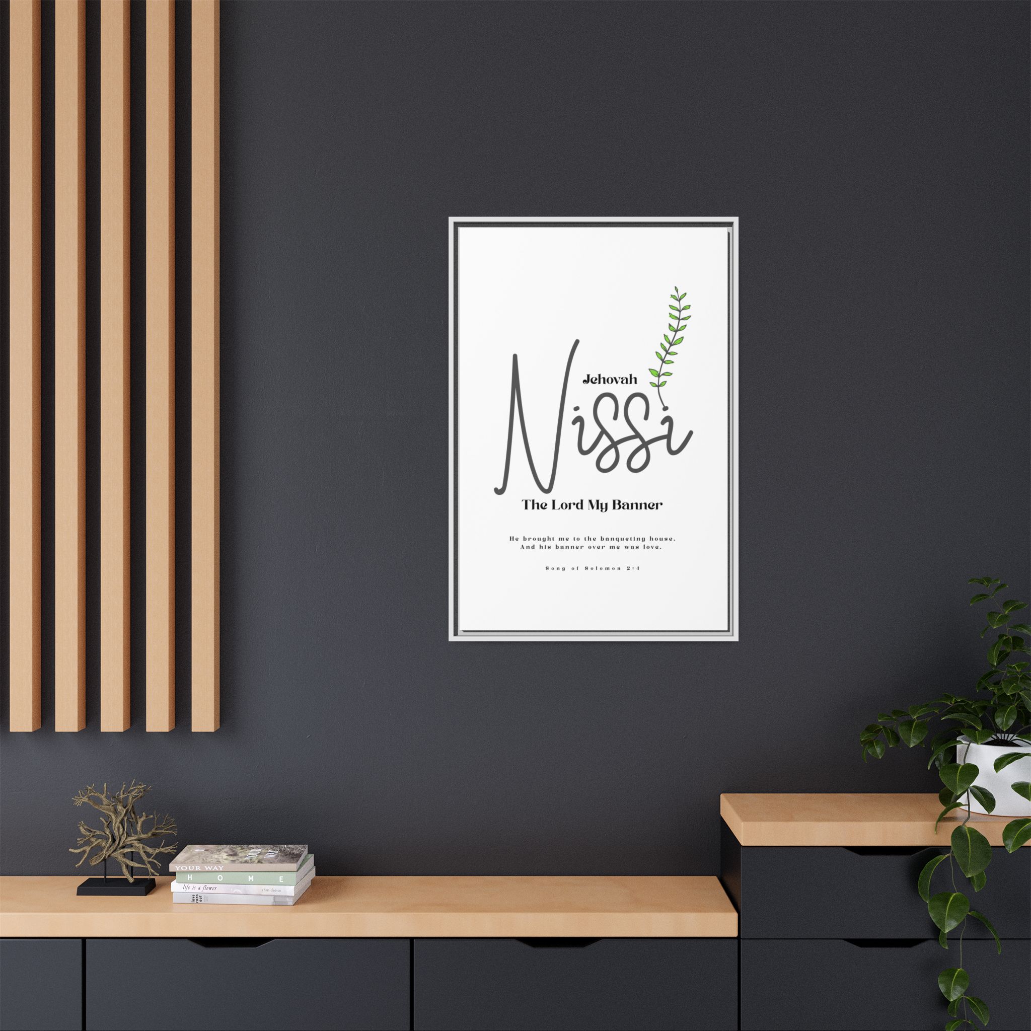Jehovah Nissi Framed Canvas - "The Lord My Banner" Multi-Color Victory Wall Art - Image 16
