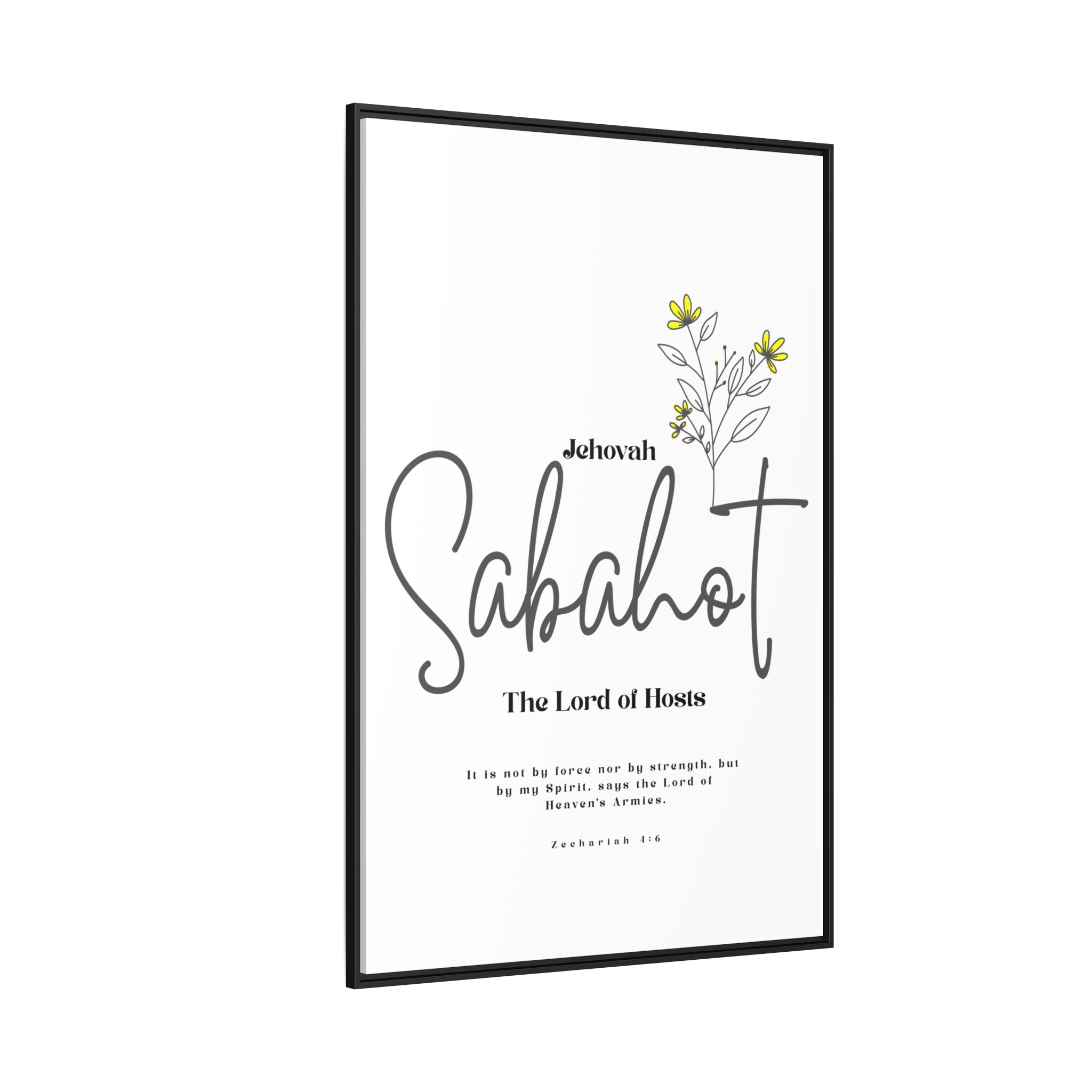 Jehovah Sabaoth Framed Canvas – The Lord of Hosts Minimalist Floral Scripture Art - Image 50